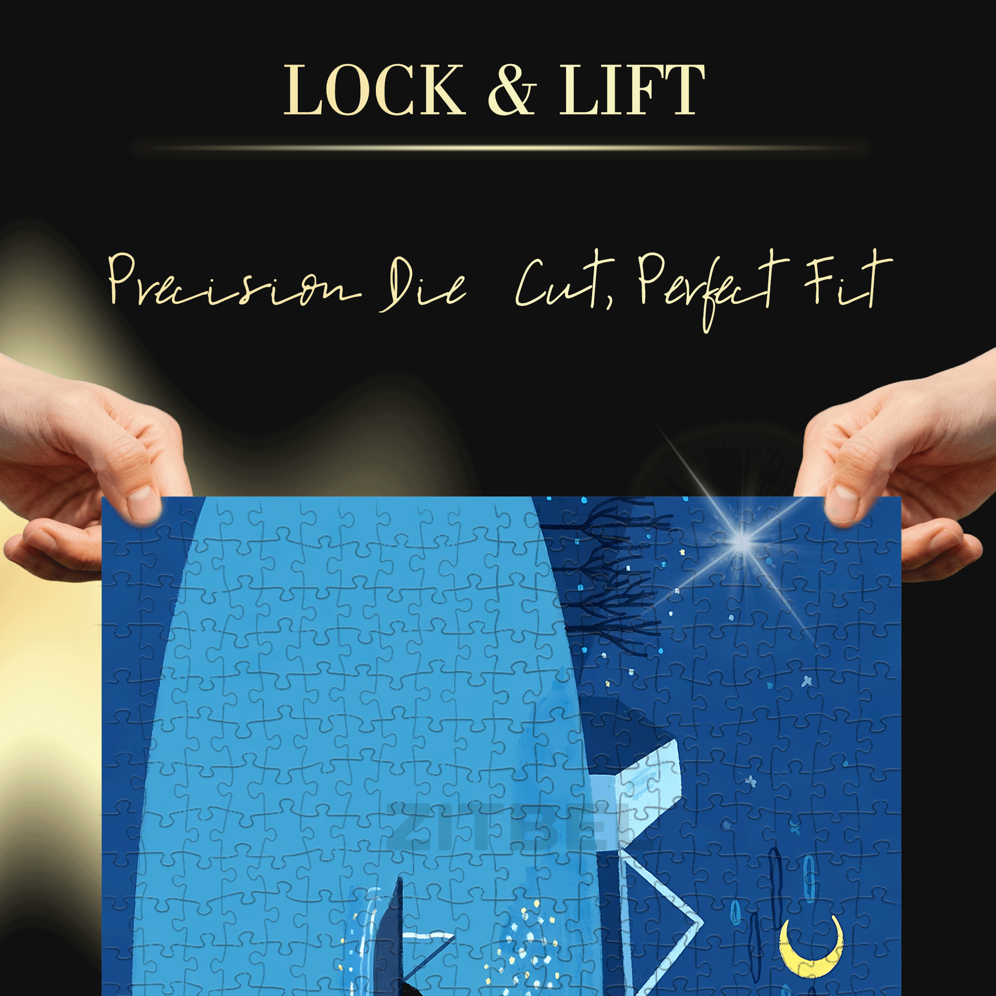 Calm And Tranquil 500pcs/1000pcs Jigsaw Puzzle, Scratch-Resistant, Interactive Family Game & Brain-Boosting DIY Decor, Perfect for Halloween, Christmas & New Year Gifts, Family Puzzle Game