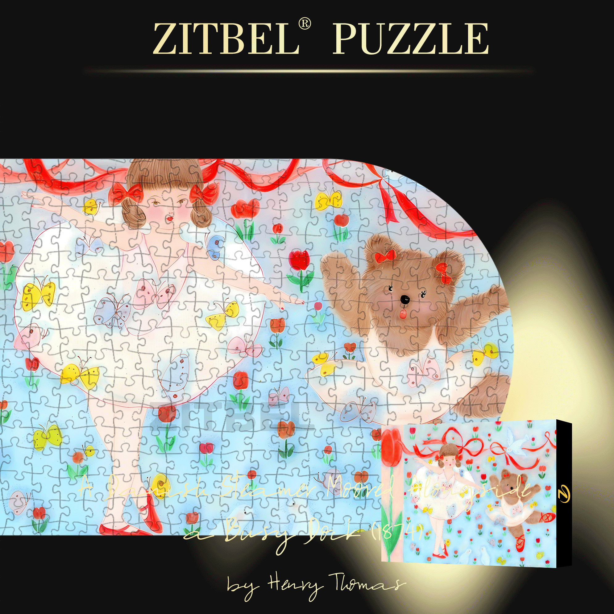 Dancing with Bears 500pcs/1000pcs Jigsaw Puzzle, Scratch-Resistant, Interactive Family Game & Brain-Boosting DIY Decor, Perfect for Halloween, Christmas & New Year Gifts, Family Puzzle Game