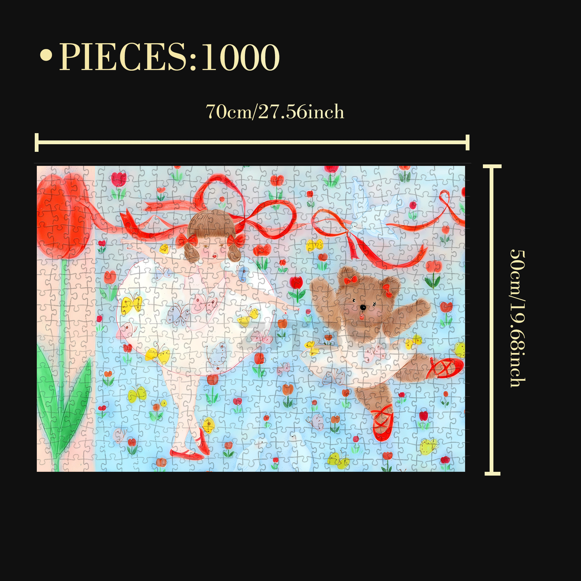 Dancing with Bears 500pcs/1000pcs Jigsaw Puzzle, Scratch-Resistant, Interactive Family Game & Brain-Boosting DIY Decor, Perfect for Halloween, Christmas & New Year Gifts, Family Puzzle Game