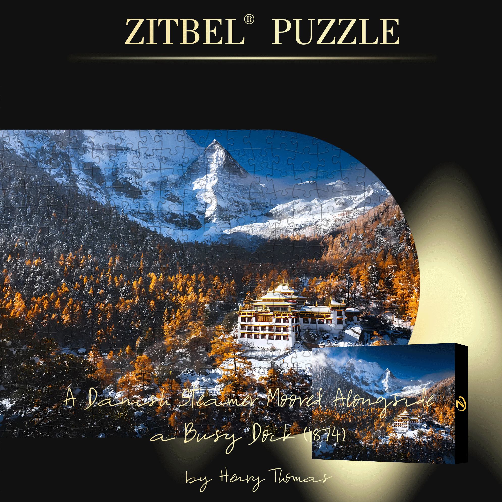 Daocheng Yading 2 500pcs/1000pcs Jigsaw Puzzle, Scratch-Resistant, Interactive Family Game & Brain-Boosting DIY Decor, Perfect for Halloween, Christmas & New Year Gifts, Family Puzzle Game