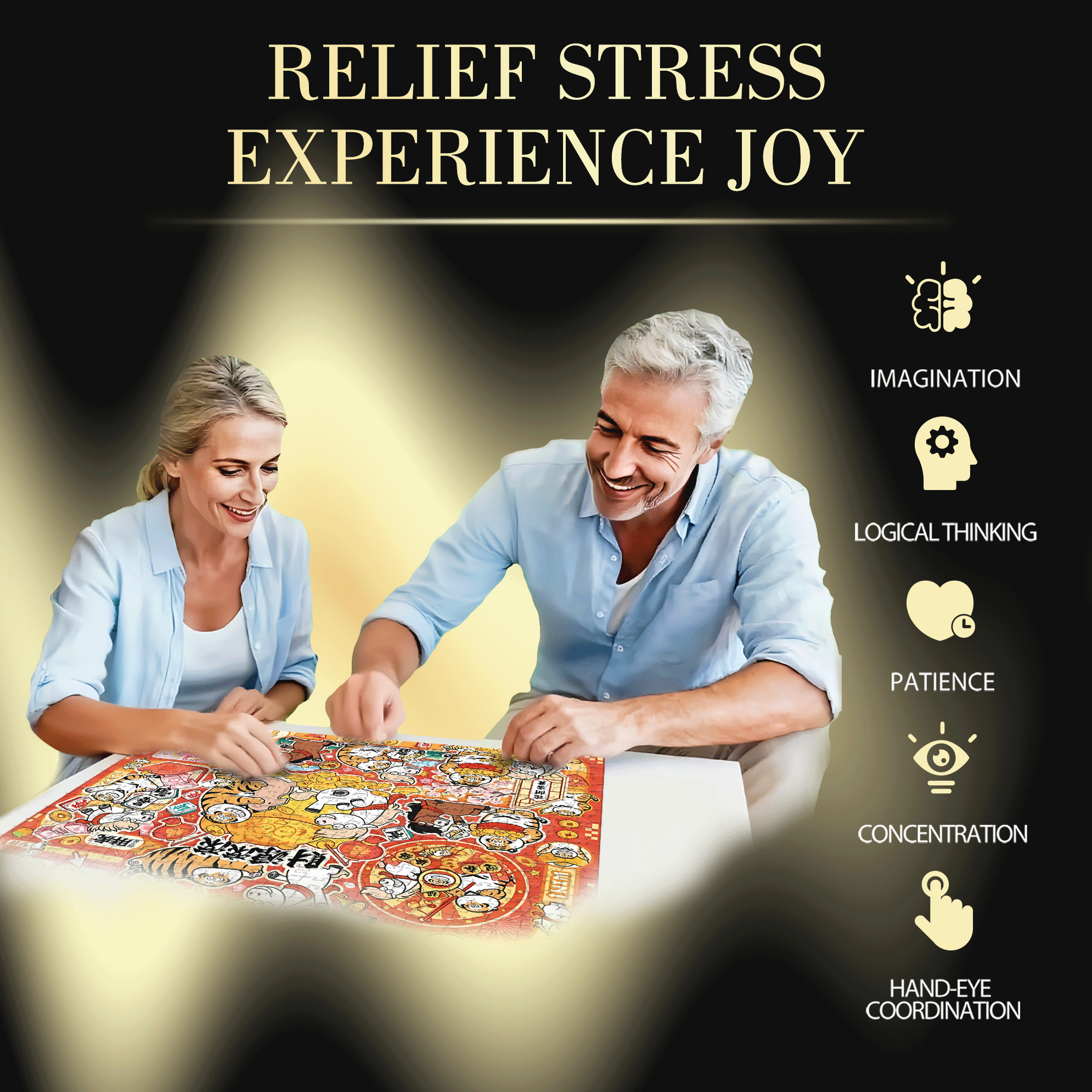 Money Keeps Pouring In 500pcs/1000pcs Jigsaw Puzzle, Scratch-Resistant, Interactive Family Game & Brain-Boosting DIY Decor, Perfect for Halloween, Christmas & New Year Gifts, Family Puzzle Game