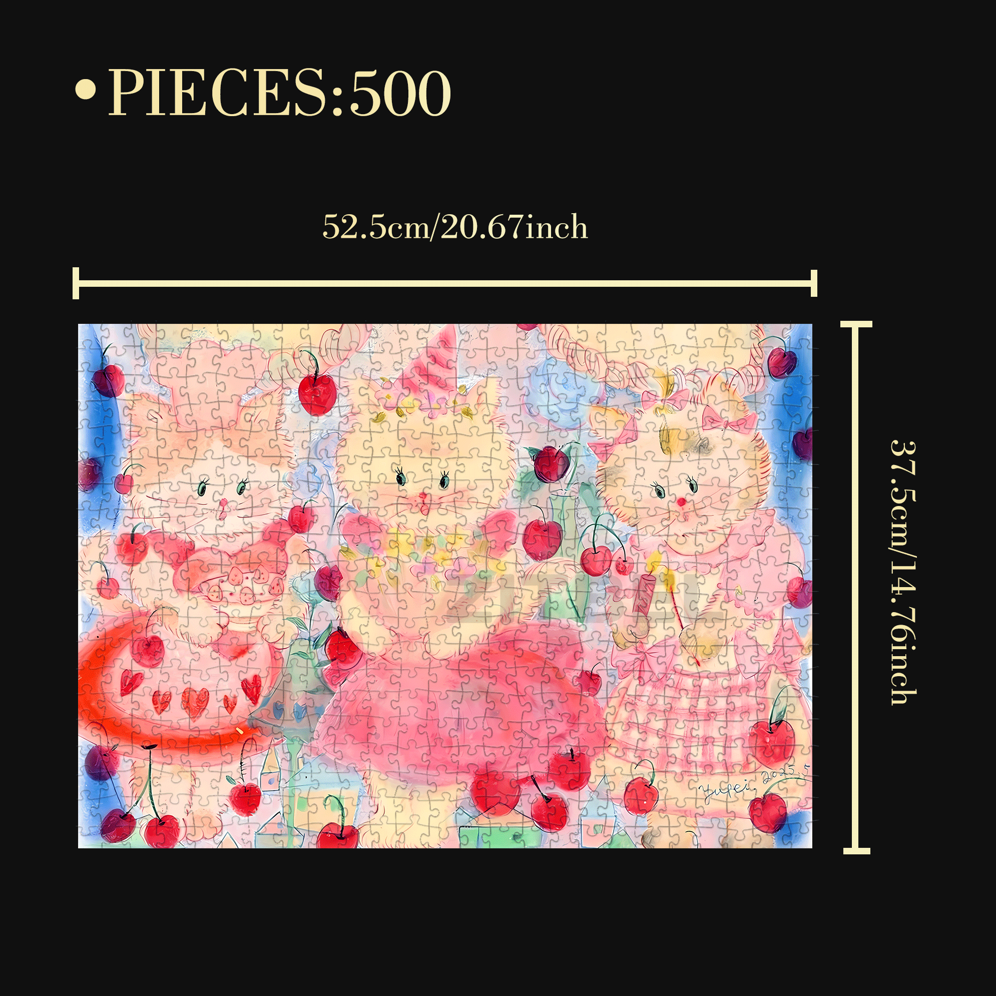 Pink Ladies 500pcs/1000pcs Jigsaw Puzzle, Scratch-Resistant, Interactive Family Game & Brain-Boosting DIY Decor, Perfect for Halloween, Christmas & New Year Gifts, Family Puzzle Game