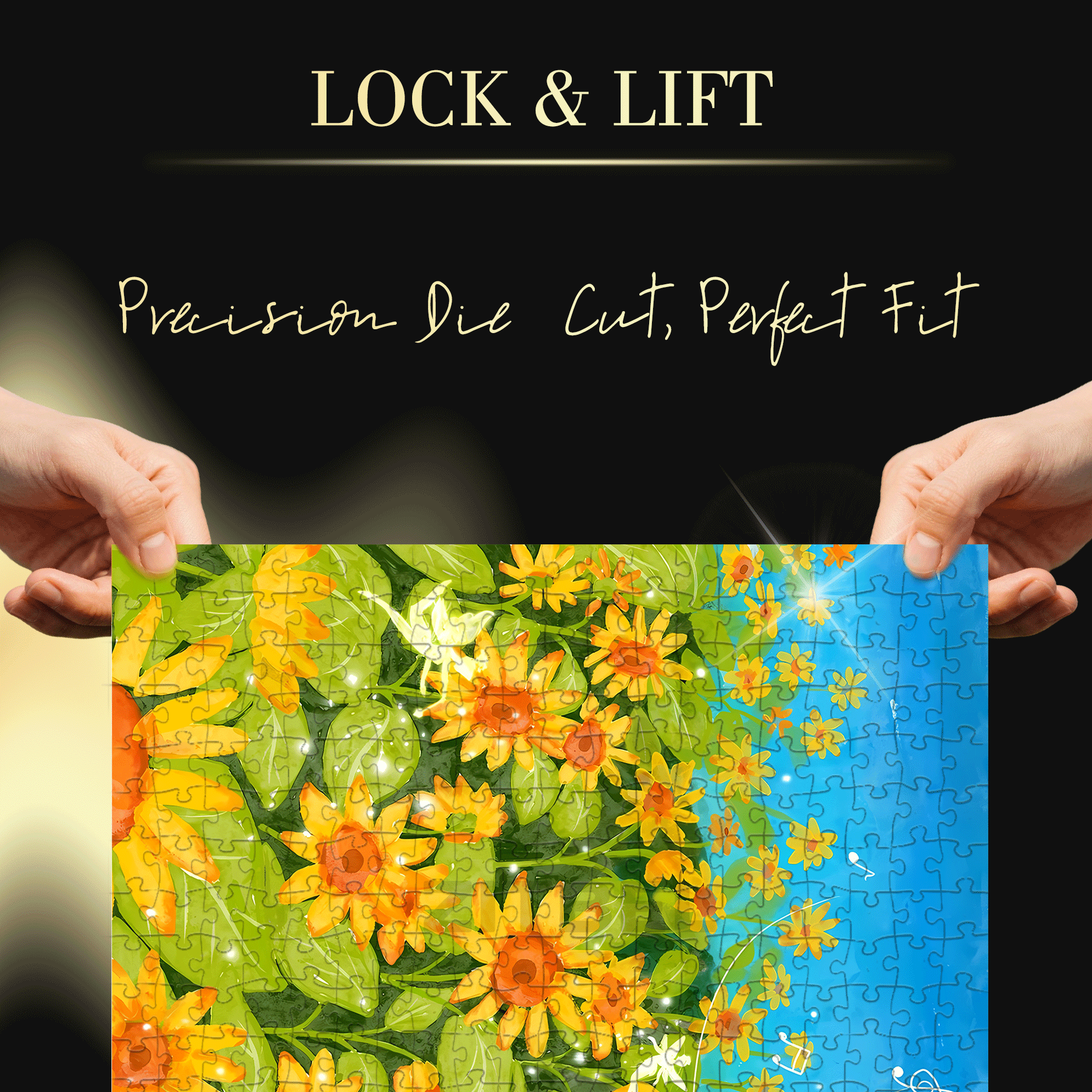 Sunflower Song 500pcs/1000pcs Jigsaw Puzzle, Scratch-Resistant, Interactive Family Game & Brain-Boosting DIY Decor, Perfect for Halloween, Christmas & New Year Gifts, Family Puzzle Game