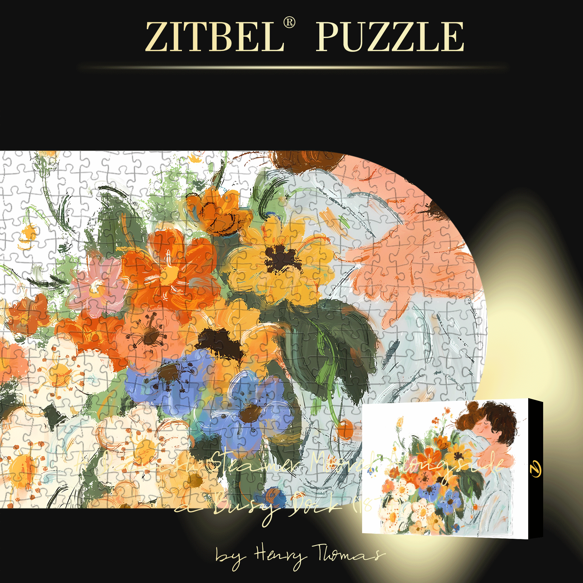The Beginning Of A Bouquet Of Flowers 500pcs/1000pcs Jigsaw Puzzle, Scratch-Resistant, Interactive Family Game & Brain-Boosting DIY Decor, Perfect for Halloween, Christmas & New Year Gifts, Family Puzzle Game