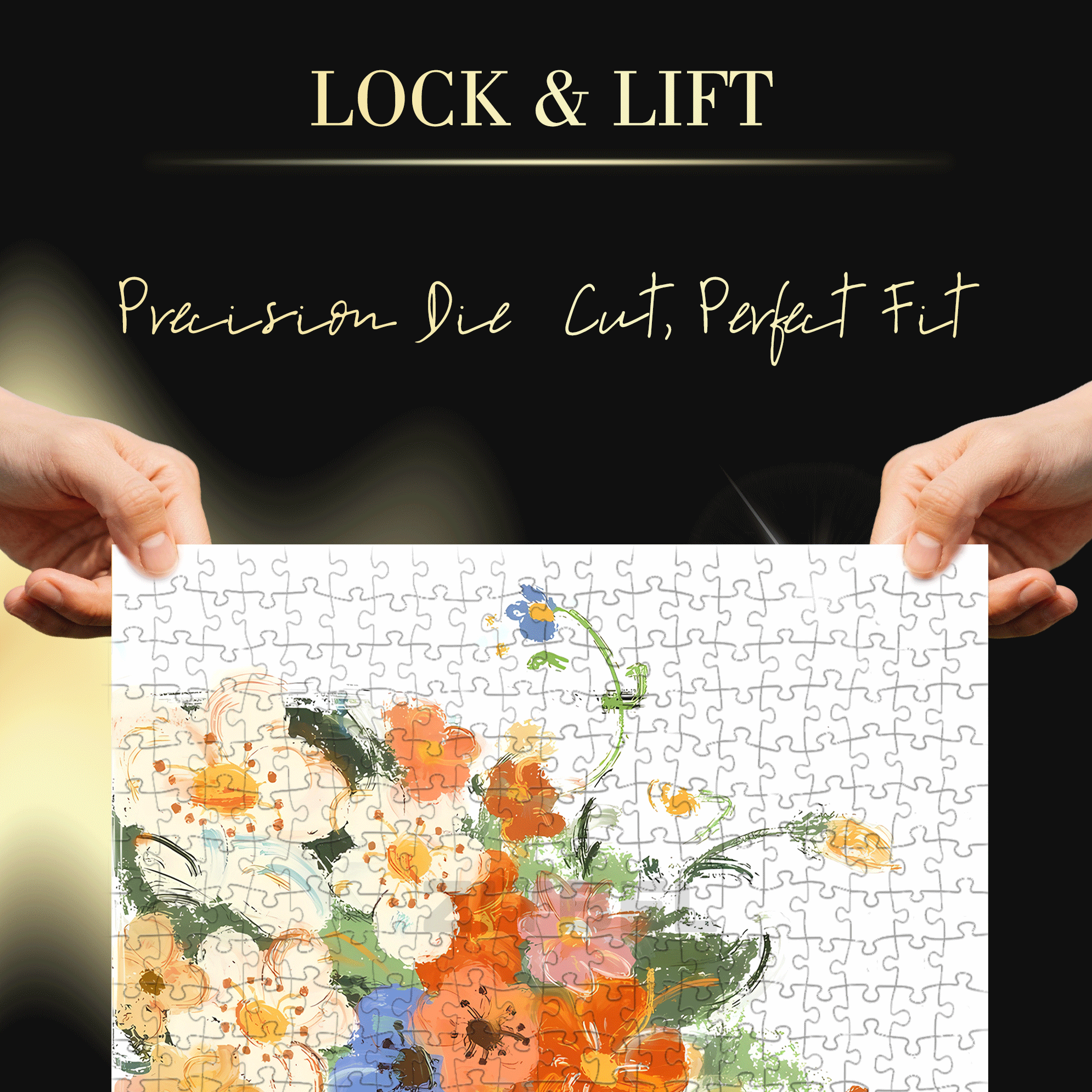 The Beginning Of A Bouquet Of Flowers 500pcs/1000pcs Jigsaw Puzzle, Scratch-Resistant, Interactive Family Game & Brain-Boosting DIY Decor, Perfect for Halloween, Christmas & New Year Gifts, Family Puzzle Game