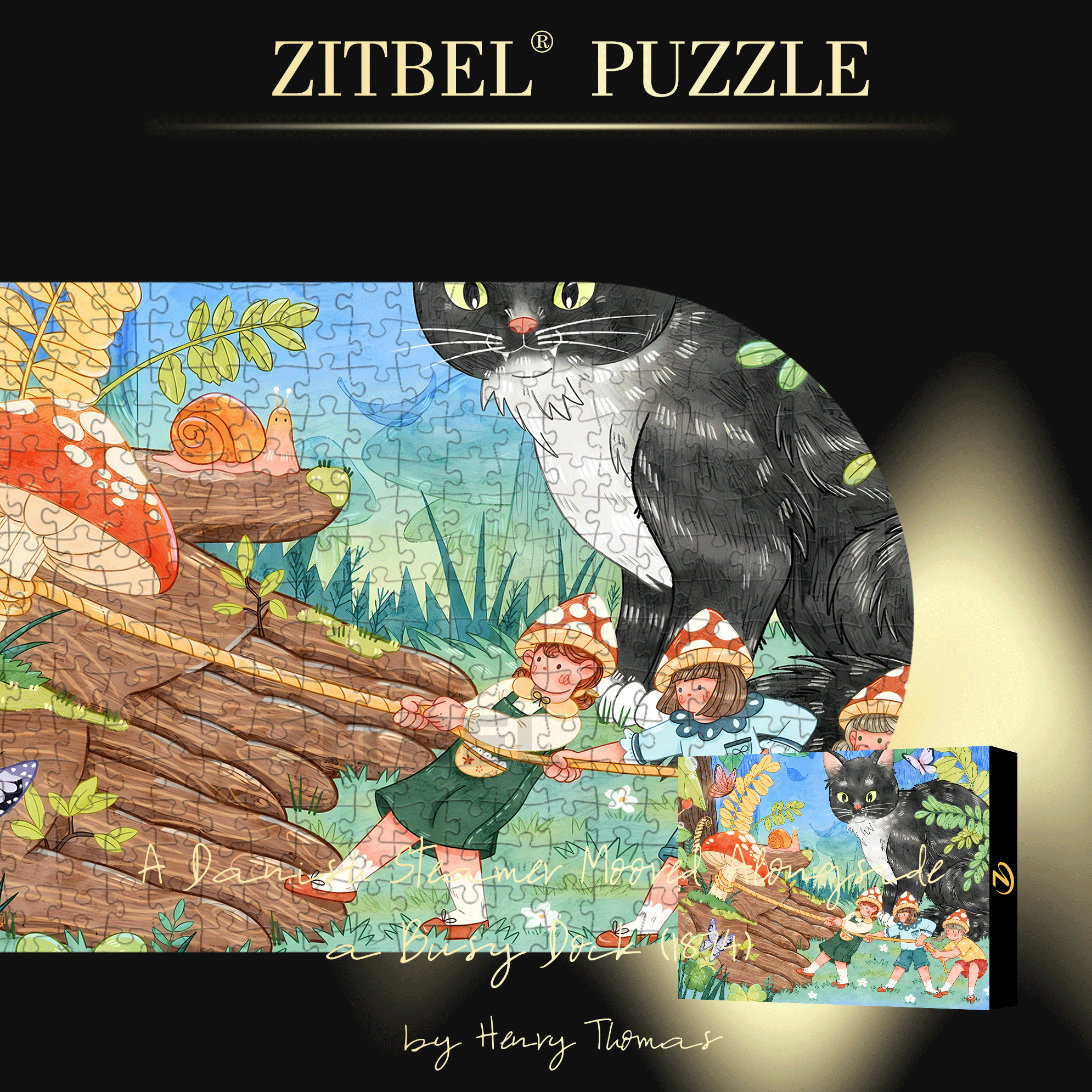 Tug Of War 500pcs/1000pcs Jigsaw Puzzle, Scratch-Resistant, Interactive Family Game & Brain-Boosting DIY Decor, Perfect for Halloween, Christmas & New Year Gifts, Family Puzzle Game