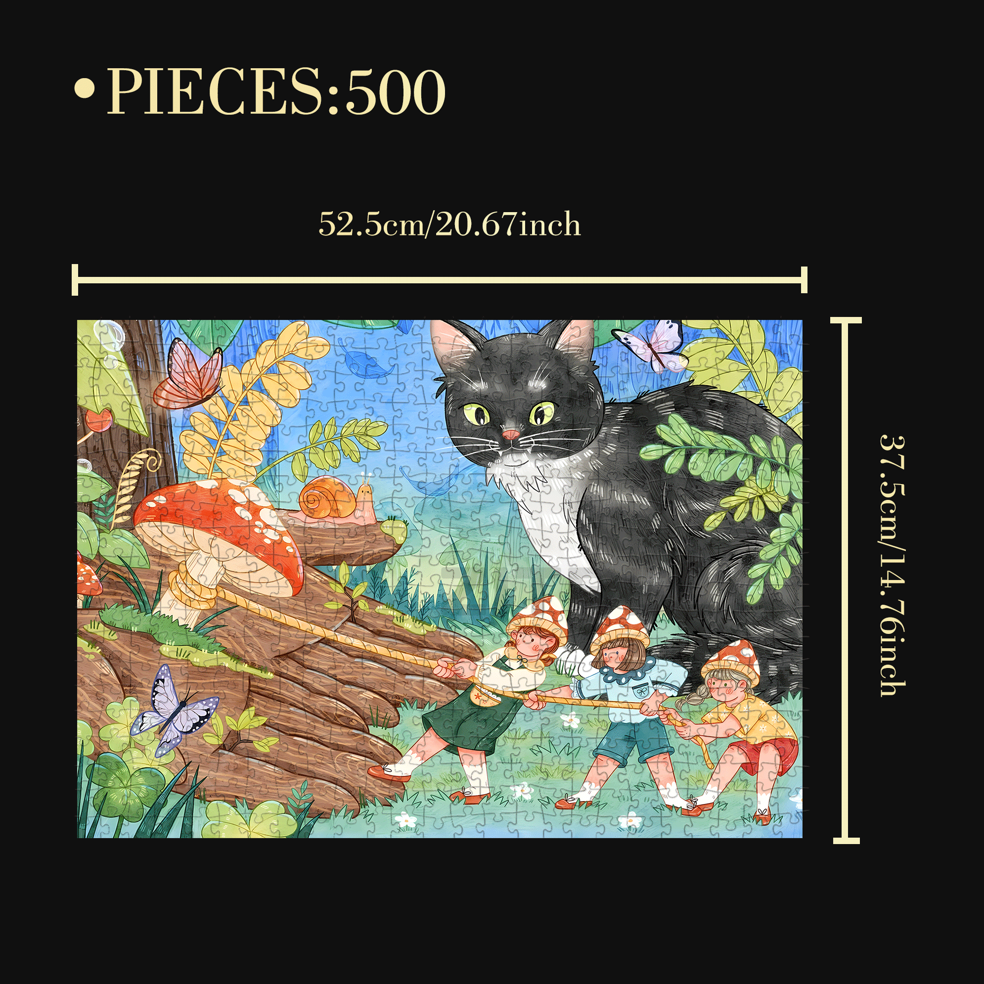 Tug Of War 500pcs/1000pcs Jigsaw Puzzle, Scratch-Resistant, Interactive Family Game & Brain-Boosting DIY Decor, Perfect for Halloween, Christmas & New Year Gifts, Family Puzzle Game