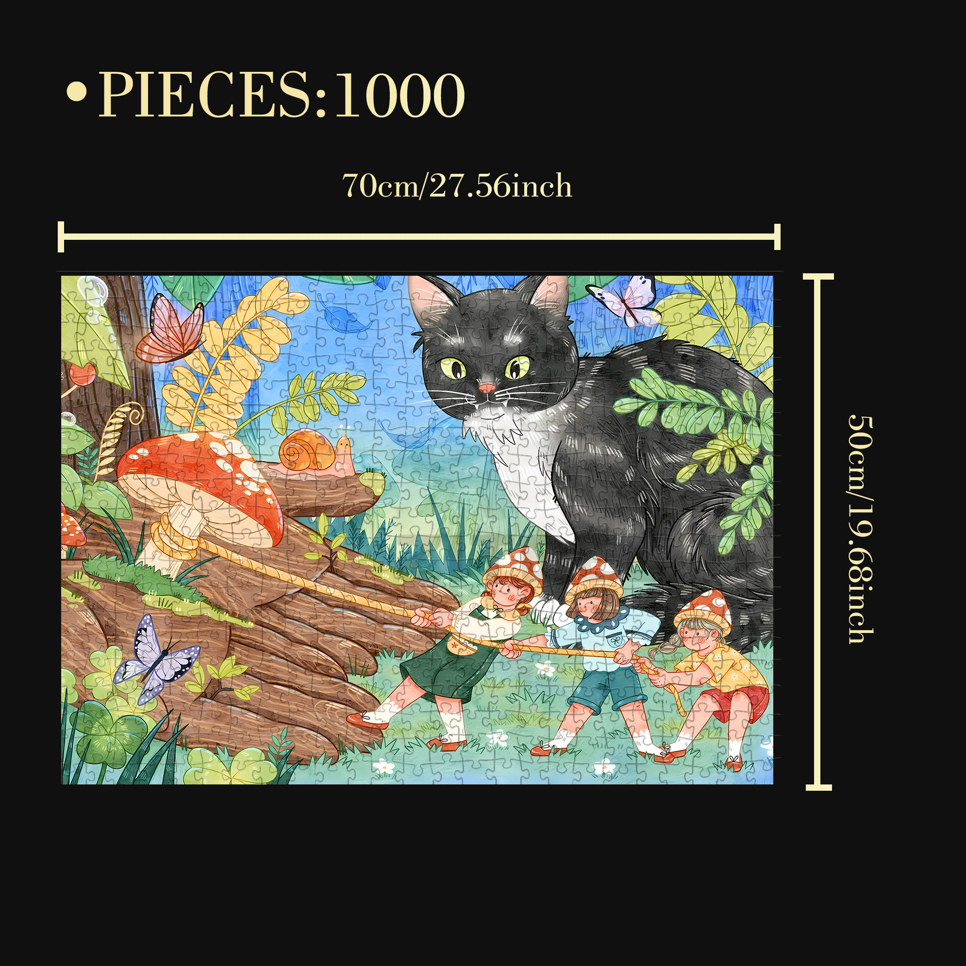 Tug Of War 500pcs/1000pcs Jigsaw Puzzle, Scratch-Resistant, Interactive Family Game & Brain-Boosting DIY Decor, Perfect for Halloween, Christmas & New Year Gifts, Family Puzzle Game