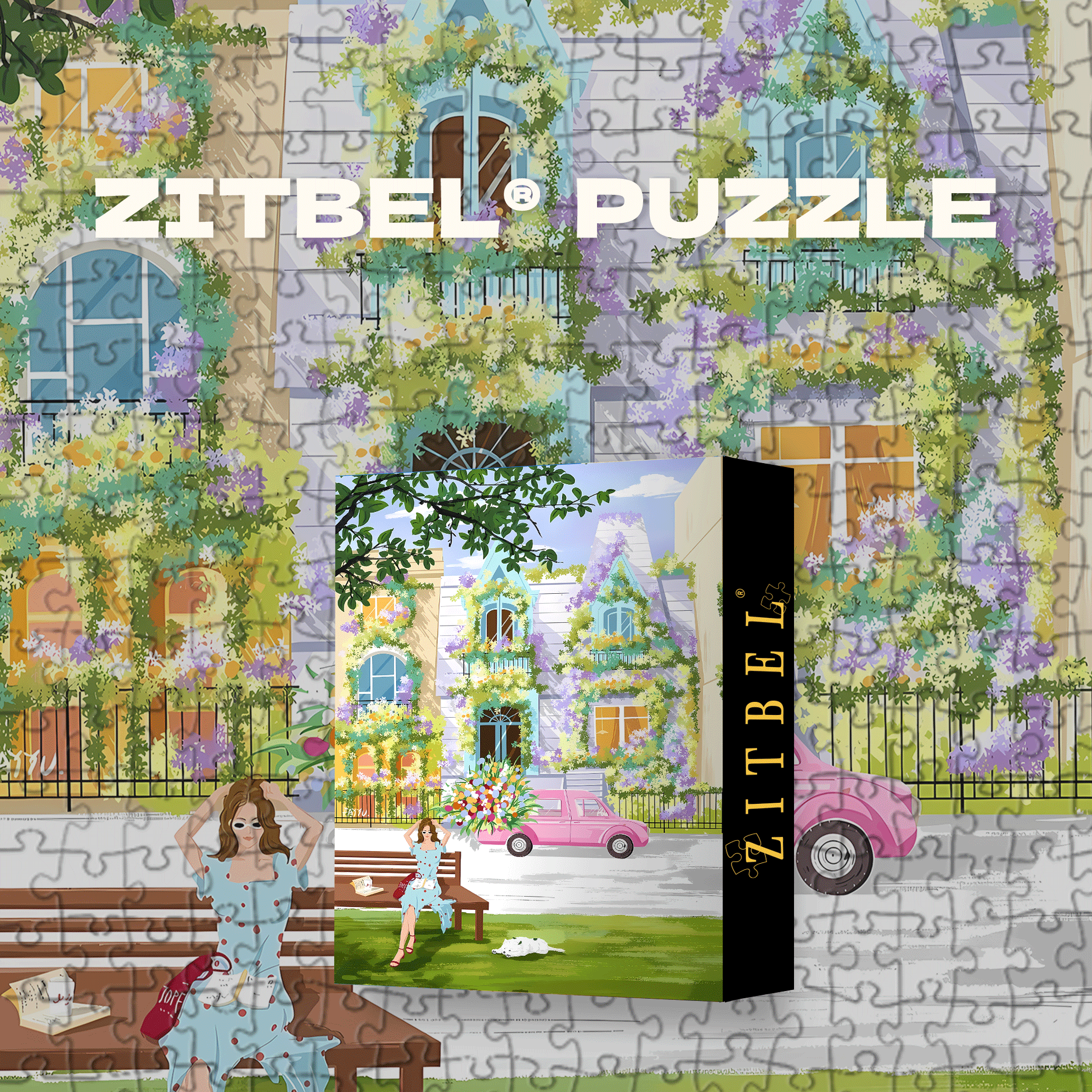 Enjoy The Romance Of Spring 500pcs/1000pcs Jigsaw Puzzle, Scratch-Resistant, Interactive Family Game & Brain-Boosting DIY Decor, Perfect for Halloween, Christmas & New Year Gifts, Family Puzzle Game