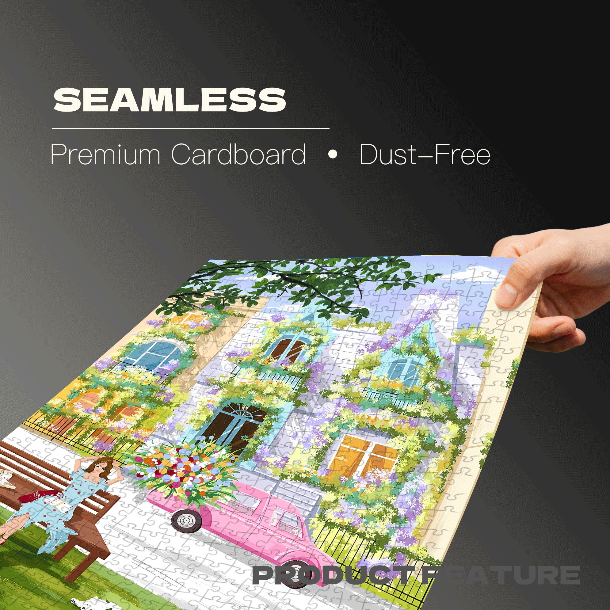 Enjoy The Romance Of Spring 500pcs/1000pcs Jigsaw Puzzle, Scratch-Resistant, Interactive Family Game & Brain-Boosting DIY Decor, Perfect for Halloween, Christmas & New Year Gifts, Family Puzzle Game