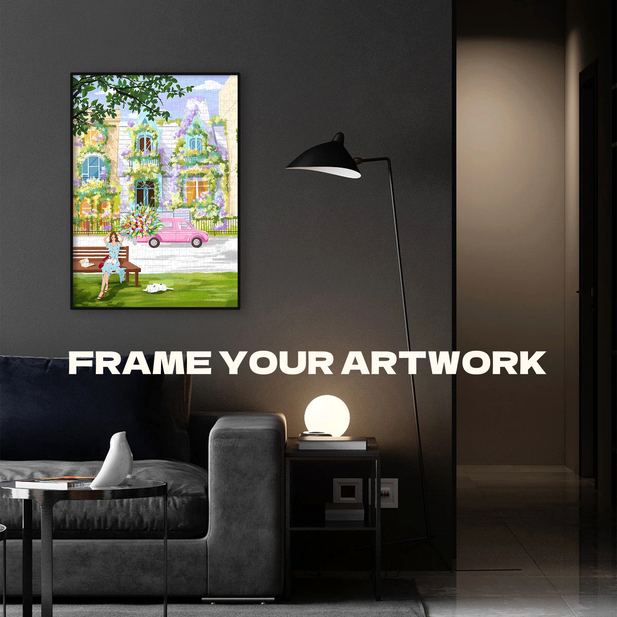 Enjoy The Romance Of Spring 500pcs/1000pcs Jigsaw Puzzle, Scratch-Resistant, Interactive Family Game & Brain-Boosting DIY Decor, Perfect for Halloween, Christmas & New Year Gifts, Family Puzzle Game