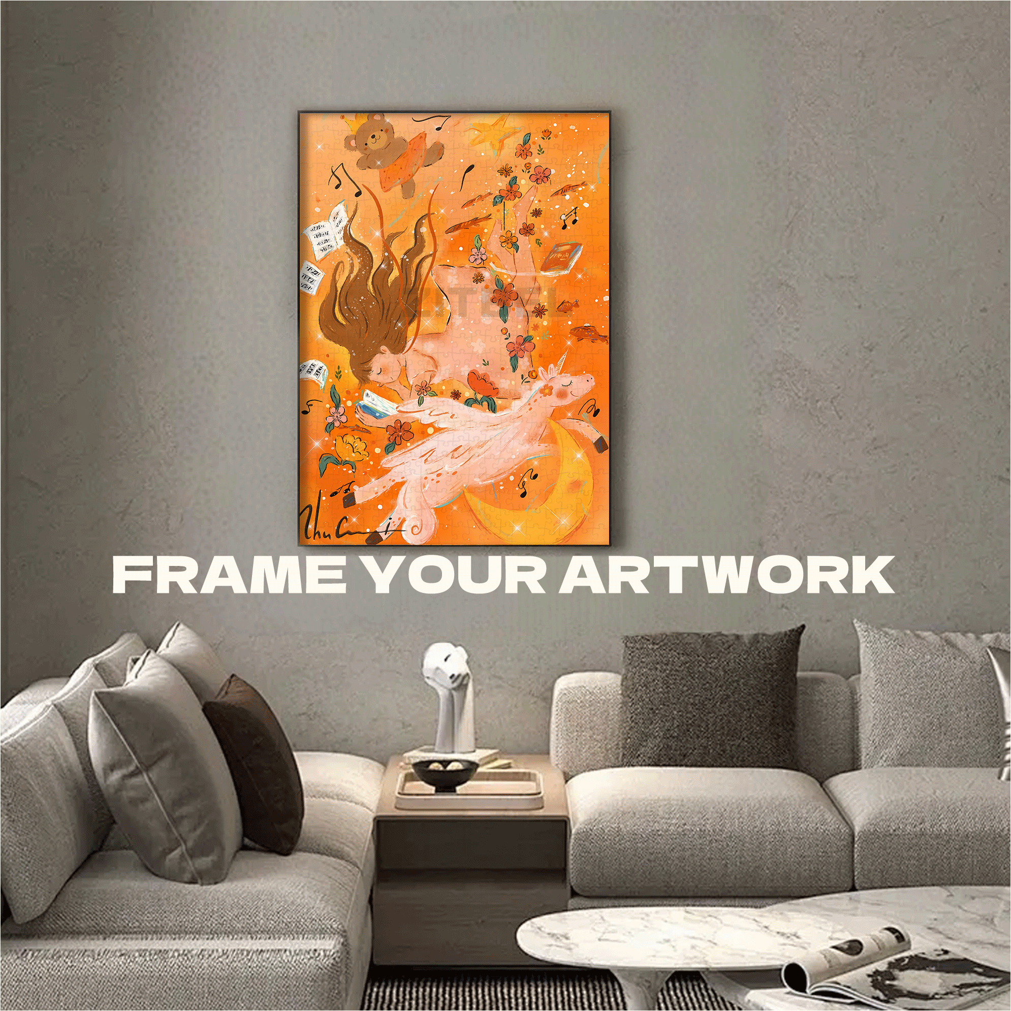 Flowers Blooming In A Dream 500pcs/1000pcs Jigsaw Puzzle, Scratch-Resistant, Interactive Family Game & Brain-Boosting DIY Decor, Perfect for Halloween, Christmas & New Year Gifts, Family Puzzle Game