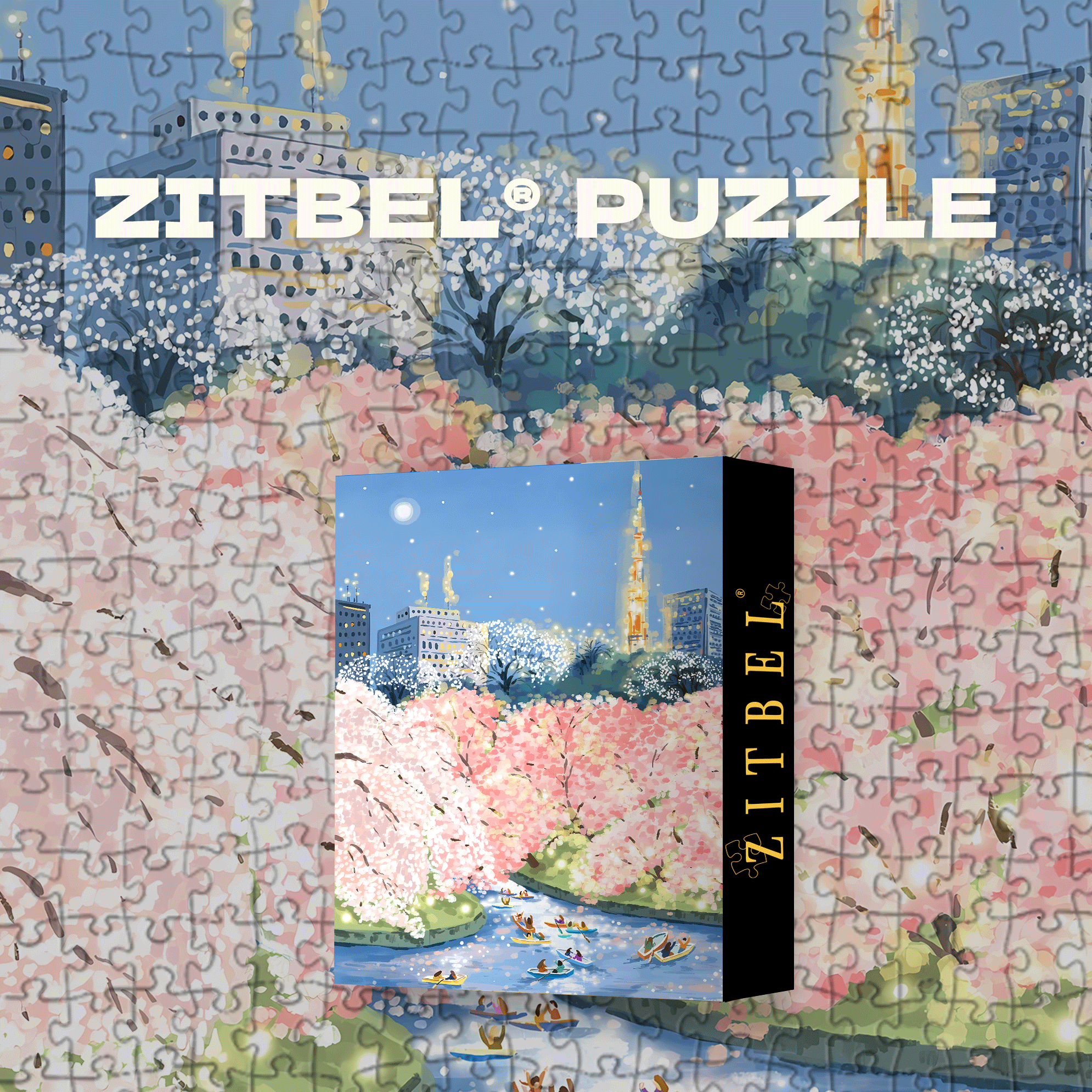 Love In The Blossom Season 3 500pcs/1000pcs Jigsaw Puzzle, Scratch-Resistant, Interactive Family Game & Brain-Boosting DIY Decor, Perfect for Halloween, Christmas & New Year Gifts, Family Puzzle Game