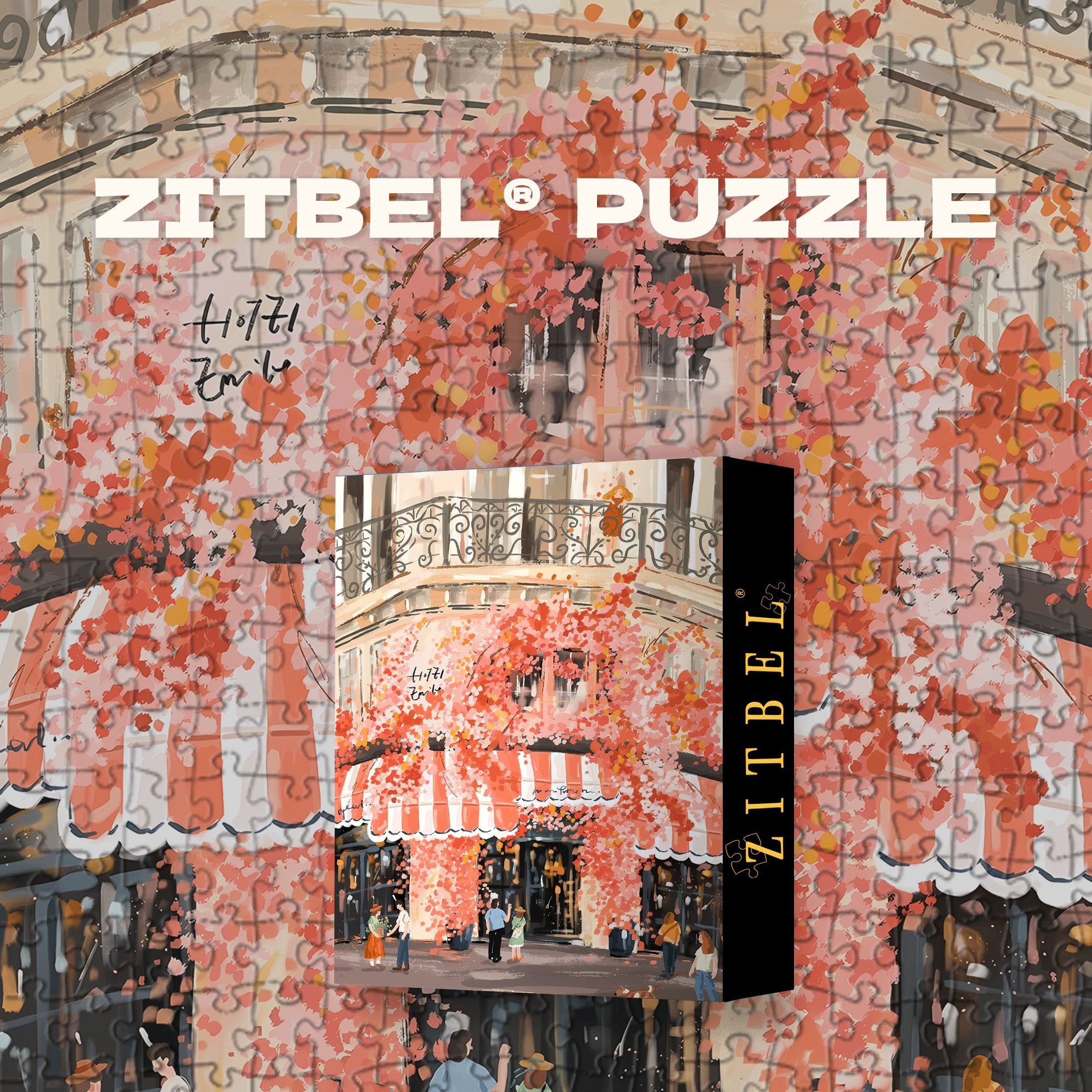 Love In The Blossom Season 4 500pcs/1000pcs Jigsaw Puzzle, Scratch-Resistant, Interactive Family Game & Brain-Boosting DIY Decor, Perfect for Halloween, Christmas & New Year Gifts, Family Puzzle Game