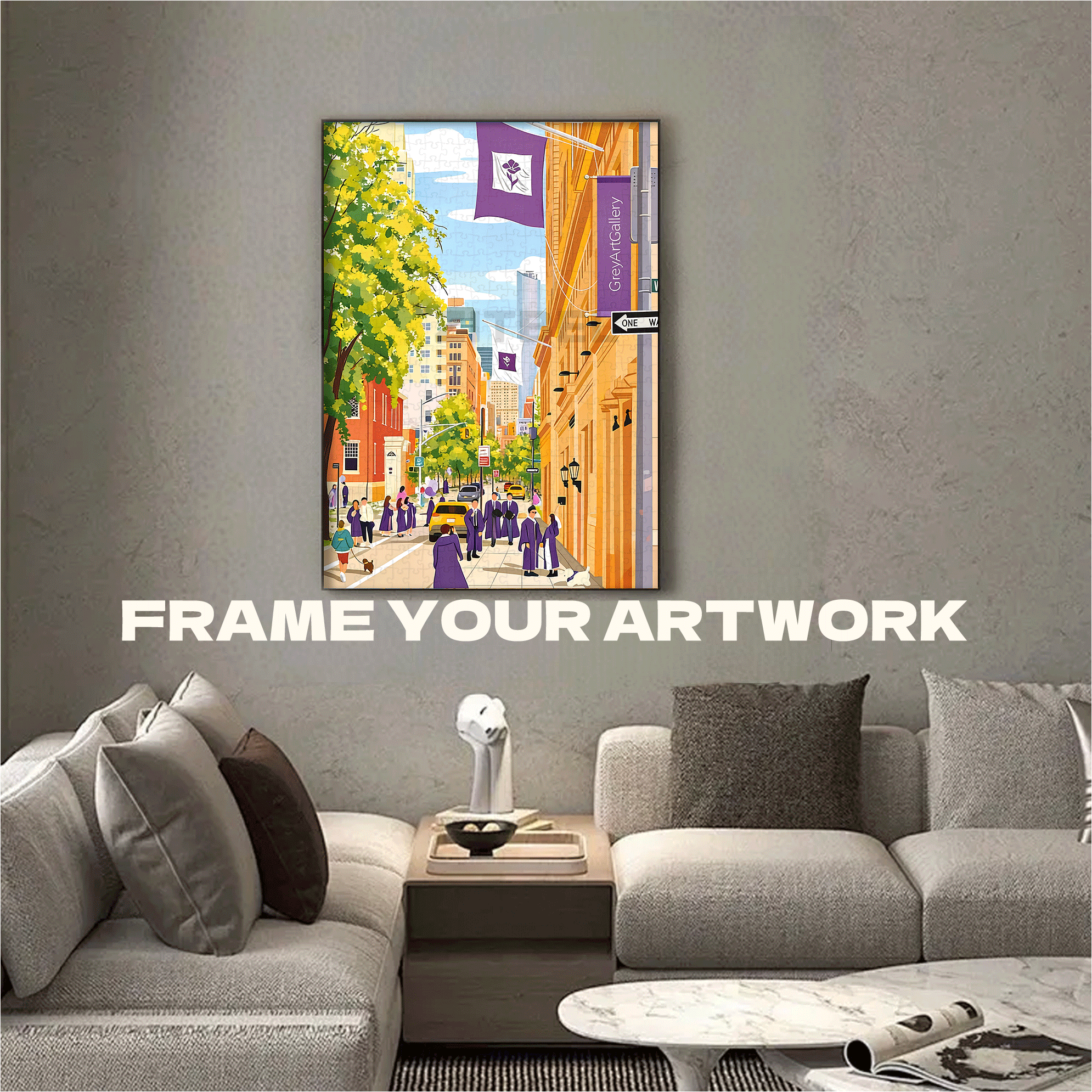 Museum Daily Life 500pcs/1000pcs Jigsaw Puzzle, Scratch-Resistant, Interactive Family Game & Brain-Boosting DIY Decor, Perfect for Halloween, Christmas & New Year Gifts, Family Puzzle Game