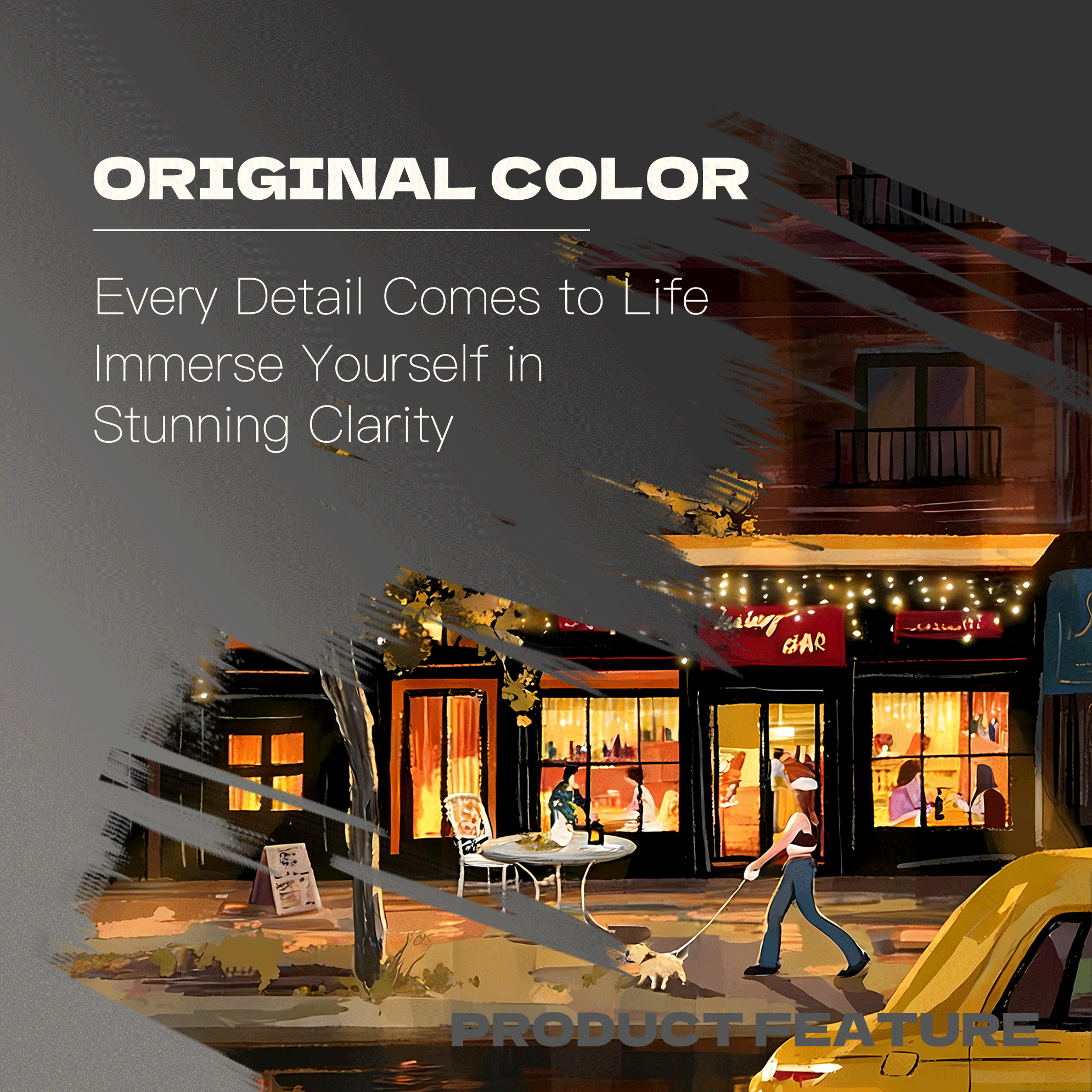 Orange Light And Light Rain 500pcs/1000pcs Jigsaw Puzzle, Scratch-Resistant, Interactive Family Game & Brain-Boosting DIY Decor, Perfect for Halloween, Christmas & New Year Gifts, Family Puzzle Game