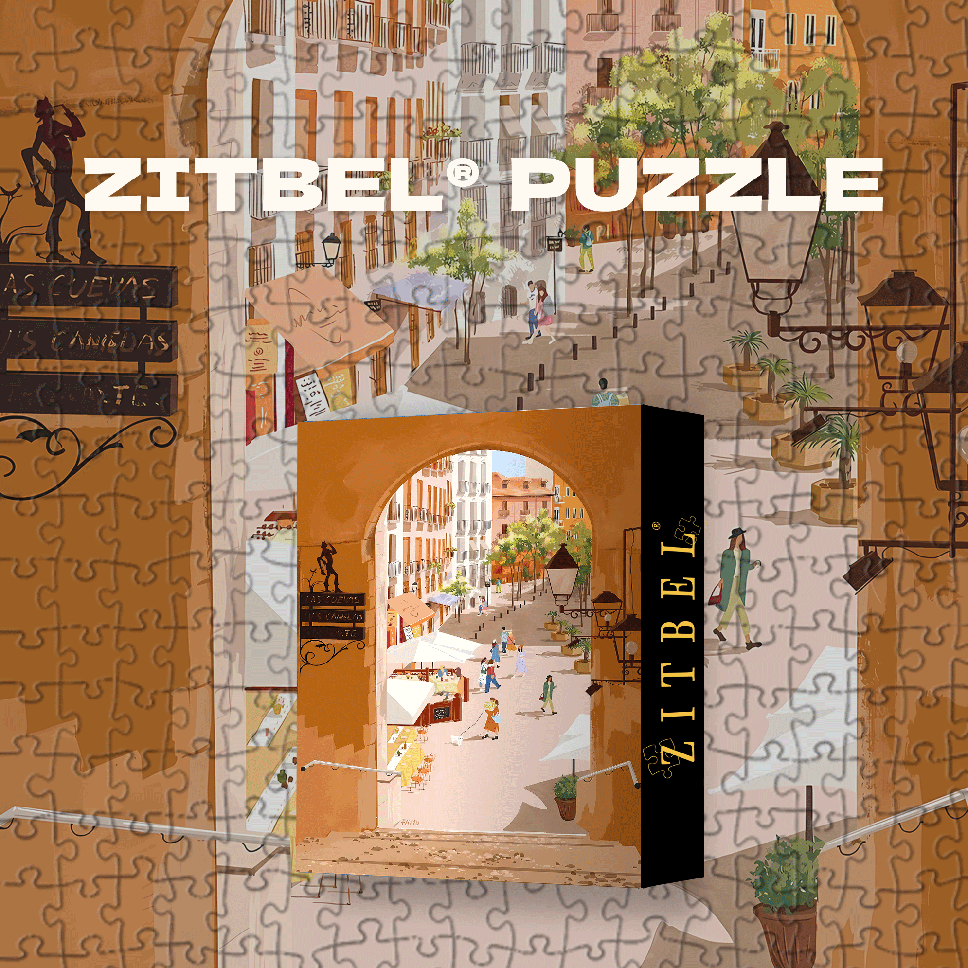 Orange Street 500pcs/1000pcs Jigsaw Puzzle, Scratch-Resistant, Interactive Family Game & Brain-Boosting DIY Decor, Perfect for Halloween, Christmas & New Year Gifts, Family Puzzle Game