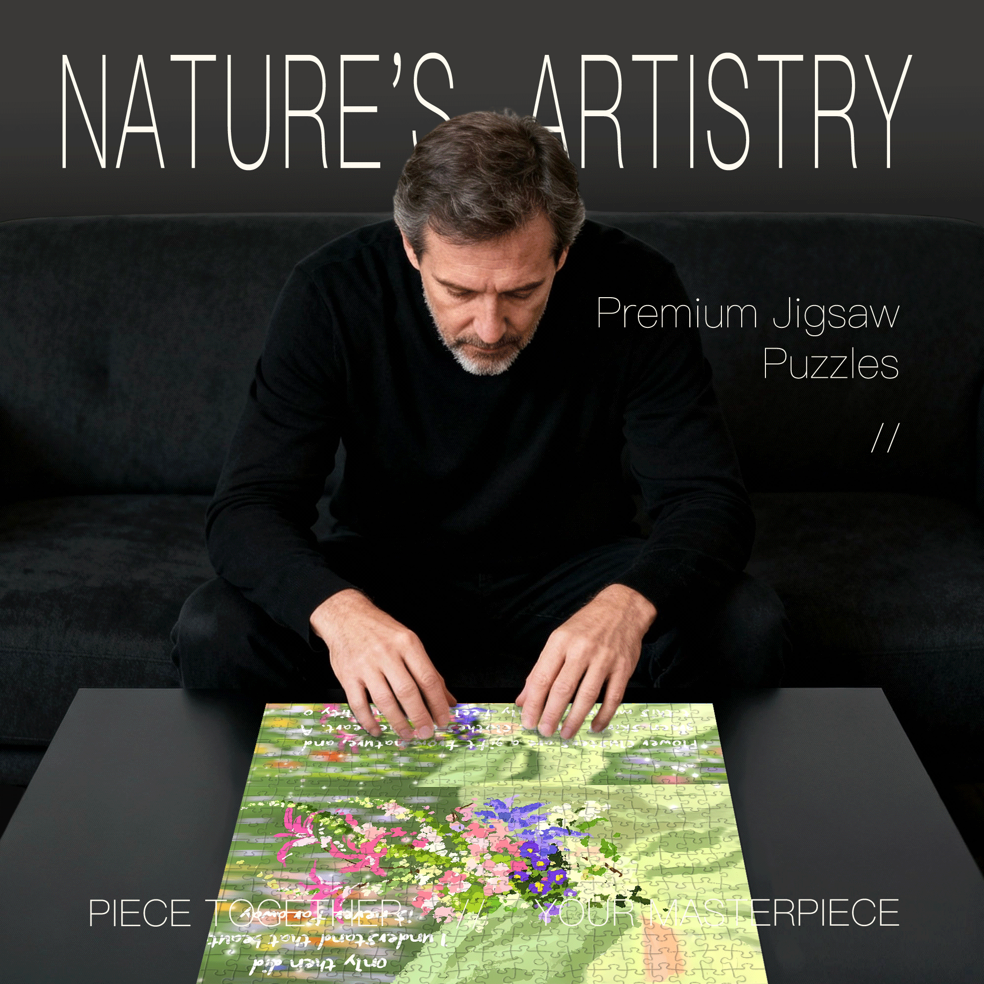 Pink Green 500pcs/1000pcs Jigsaw Puzzle, Scratch-Resistant, Interactive Family Game & Brain-Boosting DIY Decor, Perfect for Halloween, Christmas & New Year Gifts, Family Puzzle Game