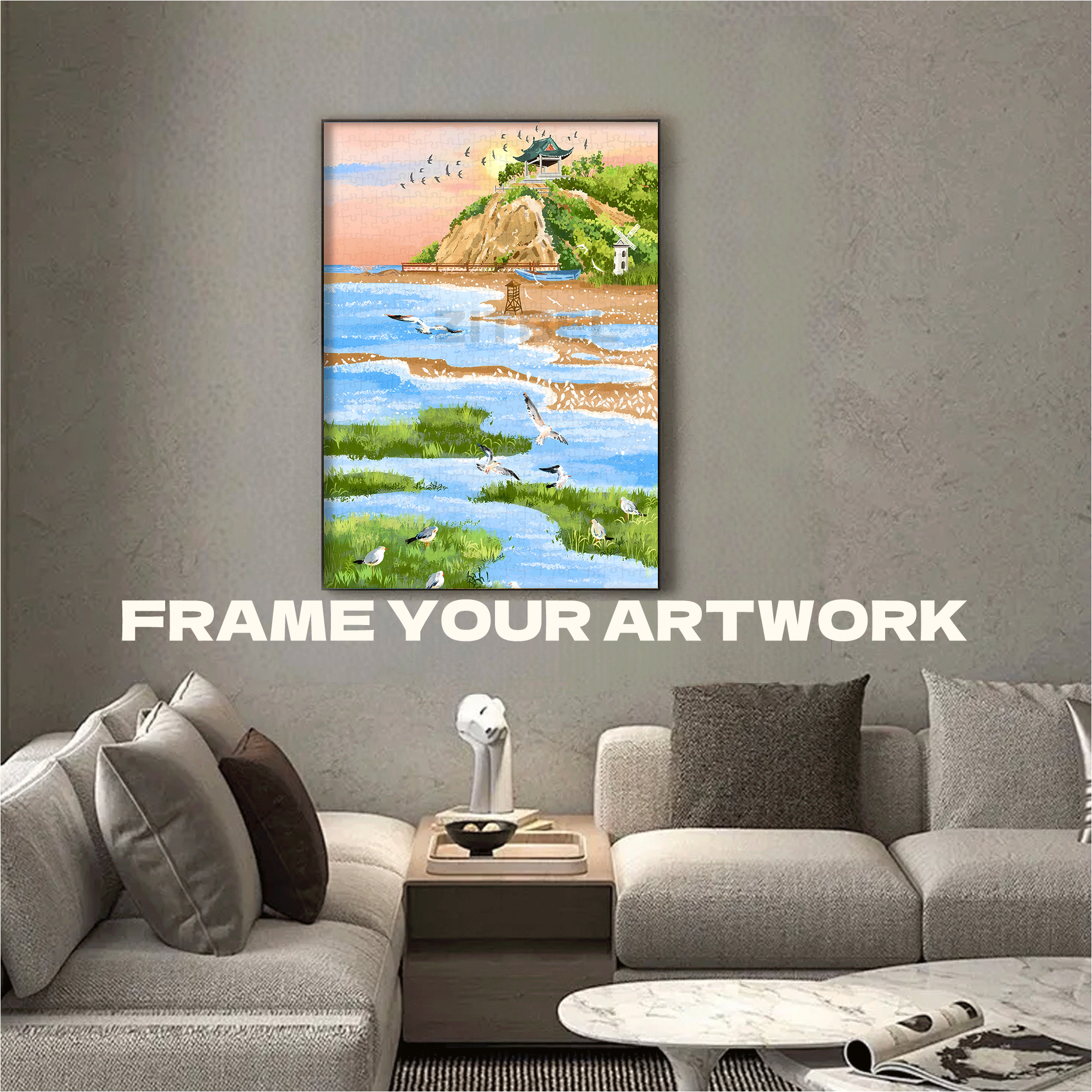Qinhuangdao, Hebei 500pcs/1000pcs Jigsaw Puzzle, Scratch-Resistant, Interactive Family Game & Brain-Boosting DIY Decor, Perfect for Halloween, Christmas & New Year Gifts, Family Puzzle Game