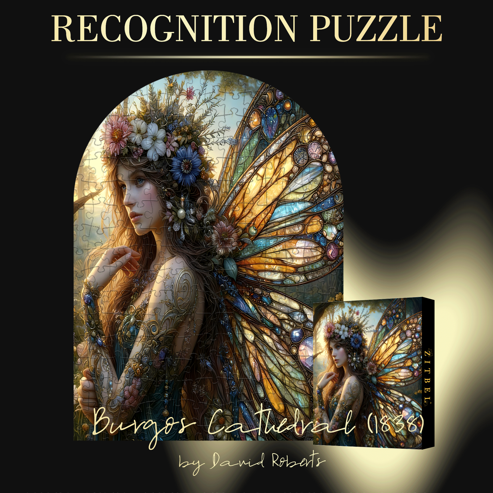 A Fairy Pattern 500pcs/1000pcs Jigsaw Puzzle, Scratch-Resistant, Interactive Family Game & Brain-Boosting DIY Decor, Perfect for Halloween, Christmas & New Year Gifts, Family Puzzle Game