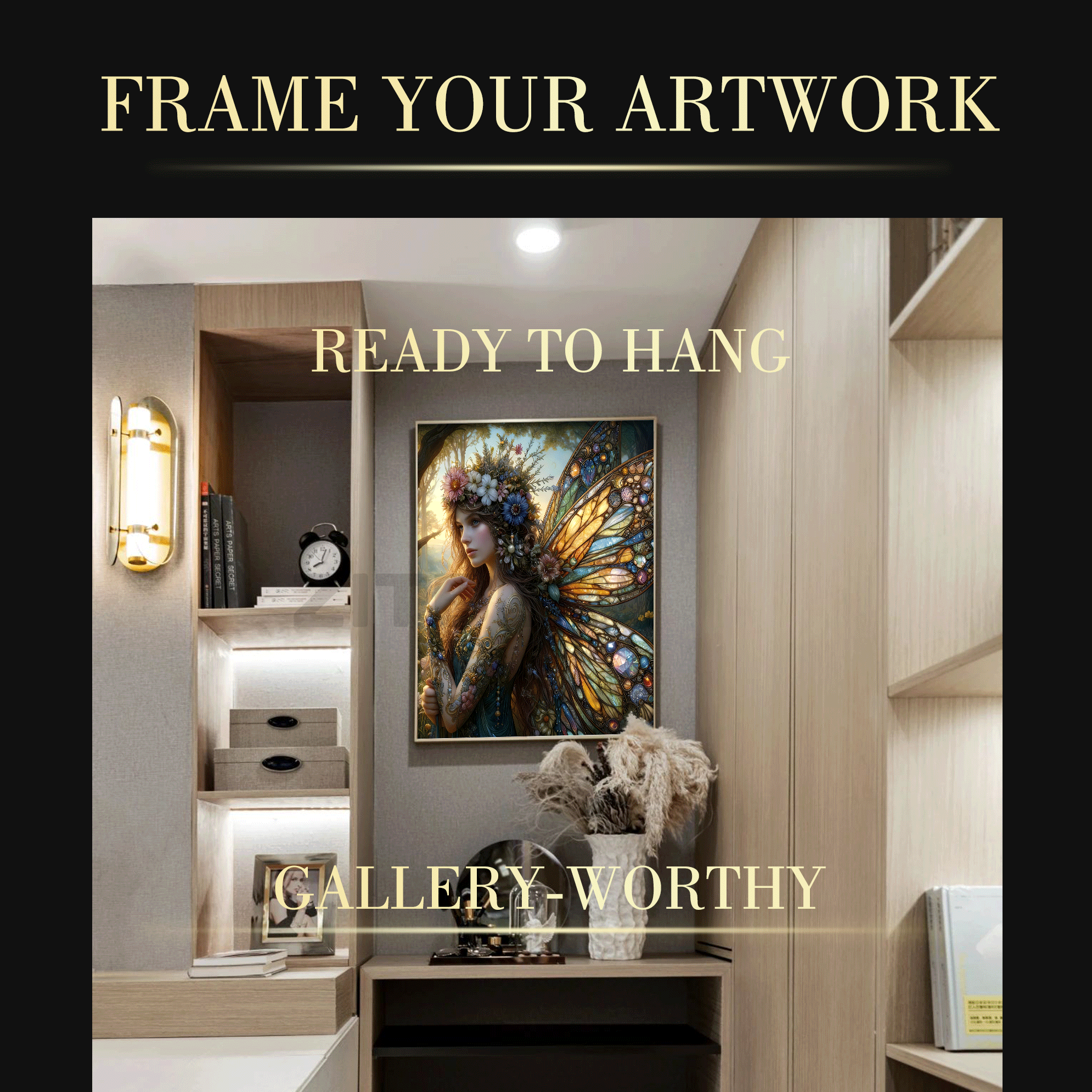 A Fairy Pattern 500pcs/1000pcs Jigsaw Puzzle, Scratch-Resistant, Interactive Family Game & Brain-Boosting DIY Decor, Perfect for Halloween, Christmas & New Year Gifts, Family Puzzle Game