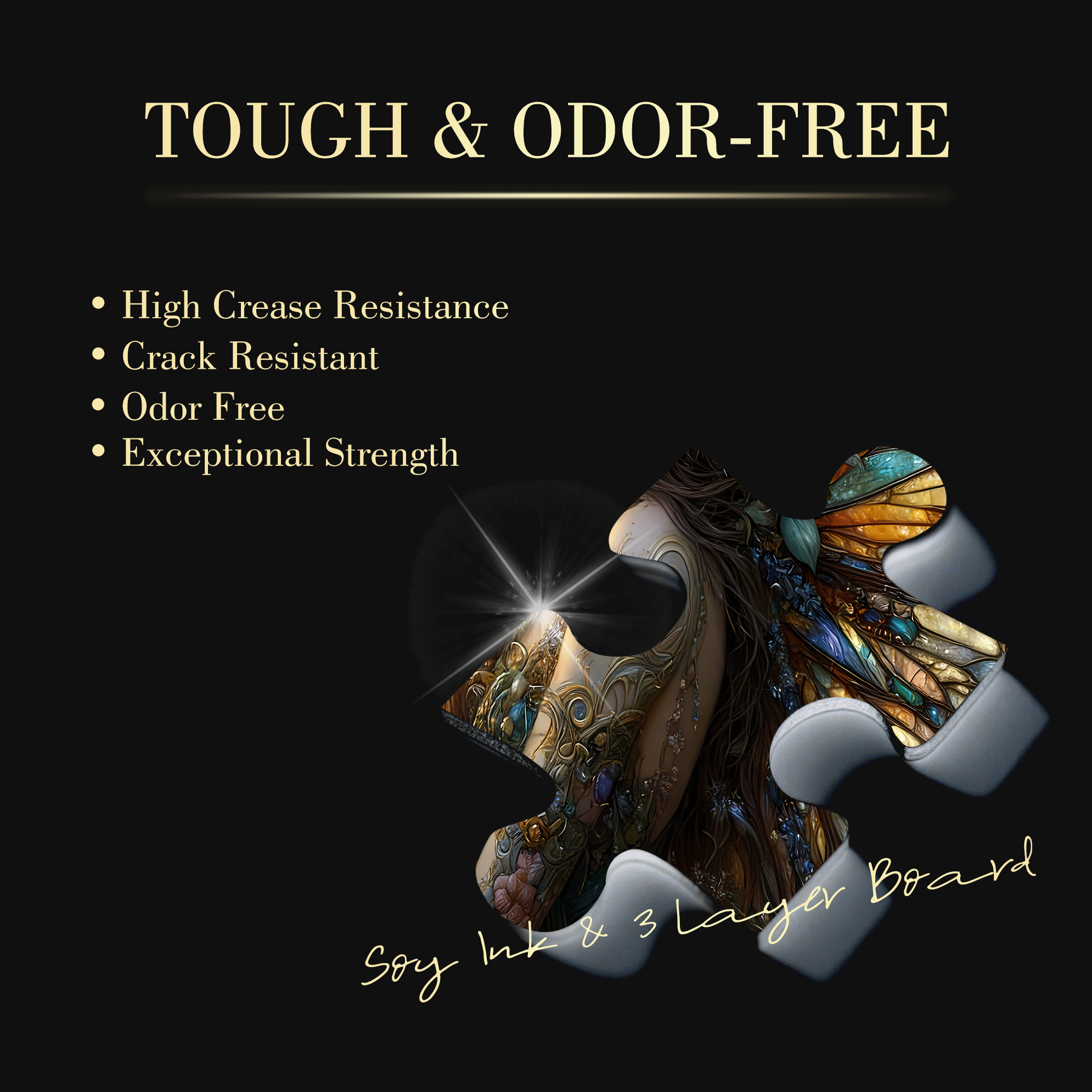 A Fairy Pattern 500pcs/1000pcs Jigsaw Puzzle, Scratch-Resistant, Interactive Family Game & Brain-Boosting DIY Decor, Perfect for Halloween, Christmas & New Year Gifts, Family Puzzle Game