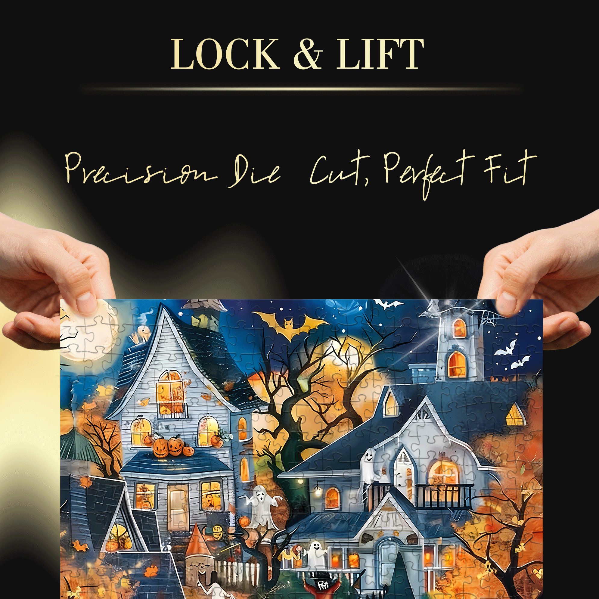 Celebration Day 500pcs/1000pcs Jigsaw Puzzle, Scratch-Resistant, Interactive Family Game & Brain-Boosting DIY Decor, Perfect for Halloween, Christmas & New Year Gifts, Family Puzzle Game