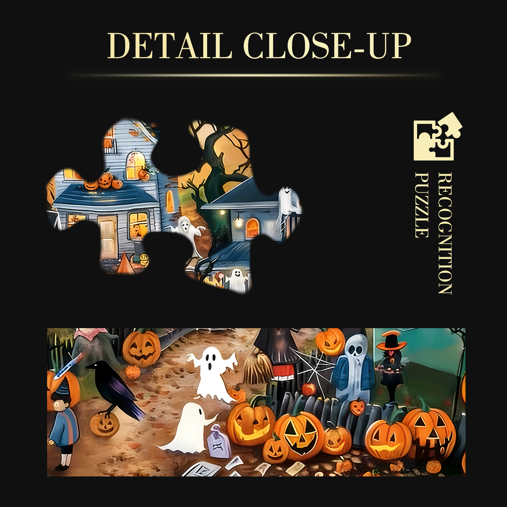 Celebration Day 500pcs/1000pcs Jigsaw Puzzle, Scratch-Resistant, Interactive Family Game & Brain-Boosting DIY Decor, Perfect for Halloween, Christmas & New Year Gifts, Family Puzzle Game