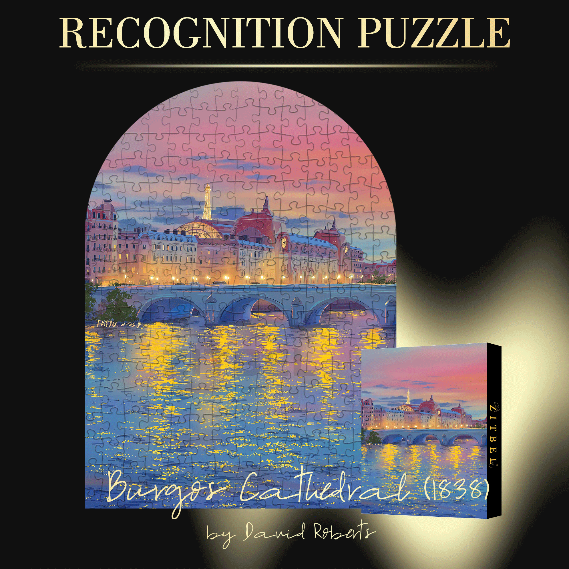 City Reflection 500pcs/1000pcs Jigsaw Puzzle, Scratch-Resistant, Interactive Family Game & Brain-Boosting DIY Decor, Perfect for Halloween, Christmas & New Year Gifts, Family Puzzle Game