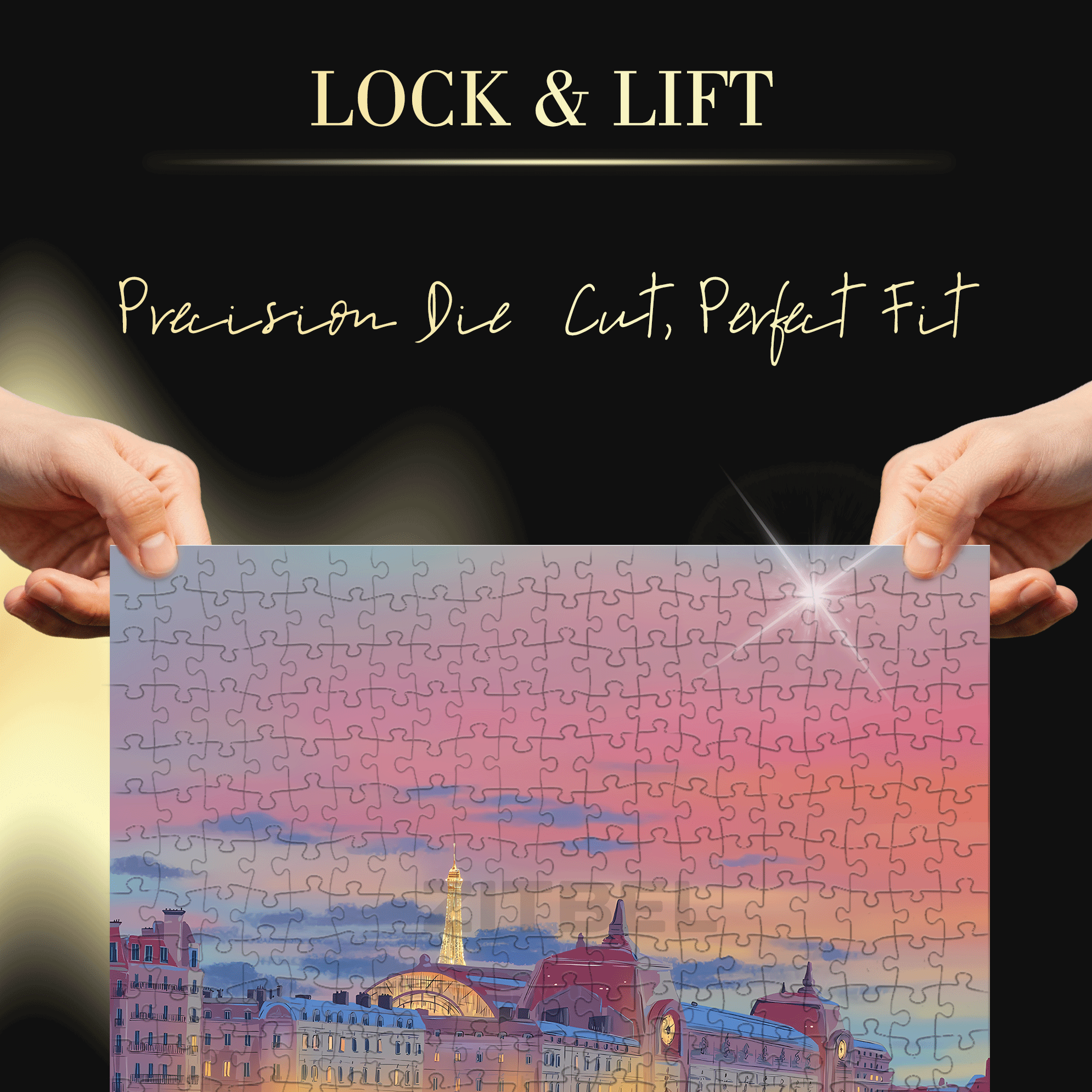 City Reflection 500pcs/1000pcs Jigsaw Puzzle, Scratch-Resistant, Interactive Family Game & Brain-Boosting DIY Decor, Perfect for Halloween, Christmas & New Year Gifts, Family Puzzle Game