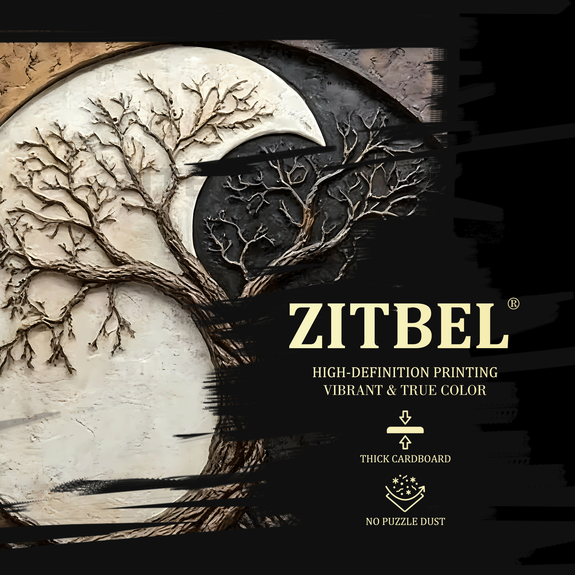 Coexist Tree of Life Puzzle 500pcs/1000pcs Jigsaw Puzzle, Scratch-Resistant, Interactive Family Game & Brain-Boosting DIY Decor, Perfect for Halloween, Christmas & New Year Gifts, Family Puzzle Game
