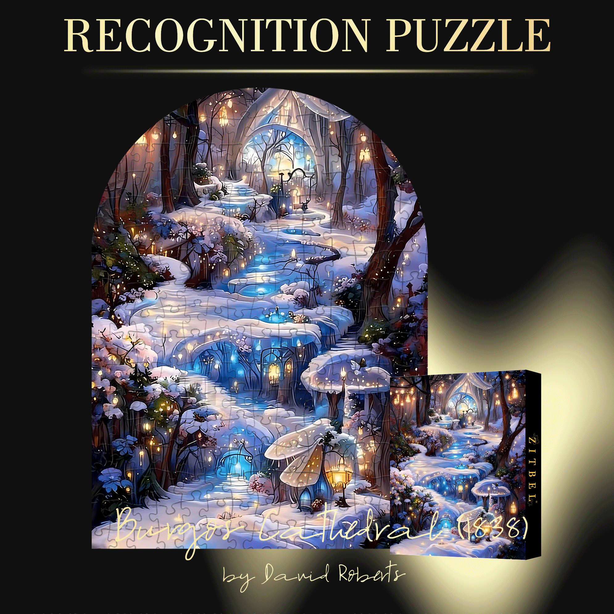Enchanting Winter Wonderland 500pcs/1000pcs Jigsaw Puzzle, Scratch-Resistant, Interactive Family Game & Brain-Boosting DIY Decor, Perfect for Halloween, Christmas & New Year Gifts, Family Puzzle Game