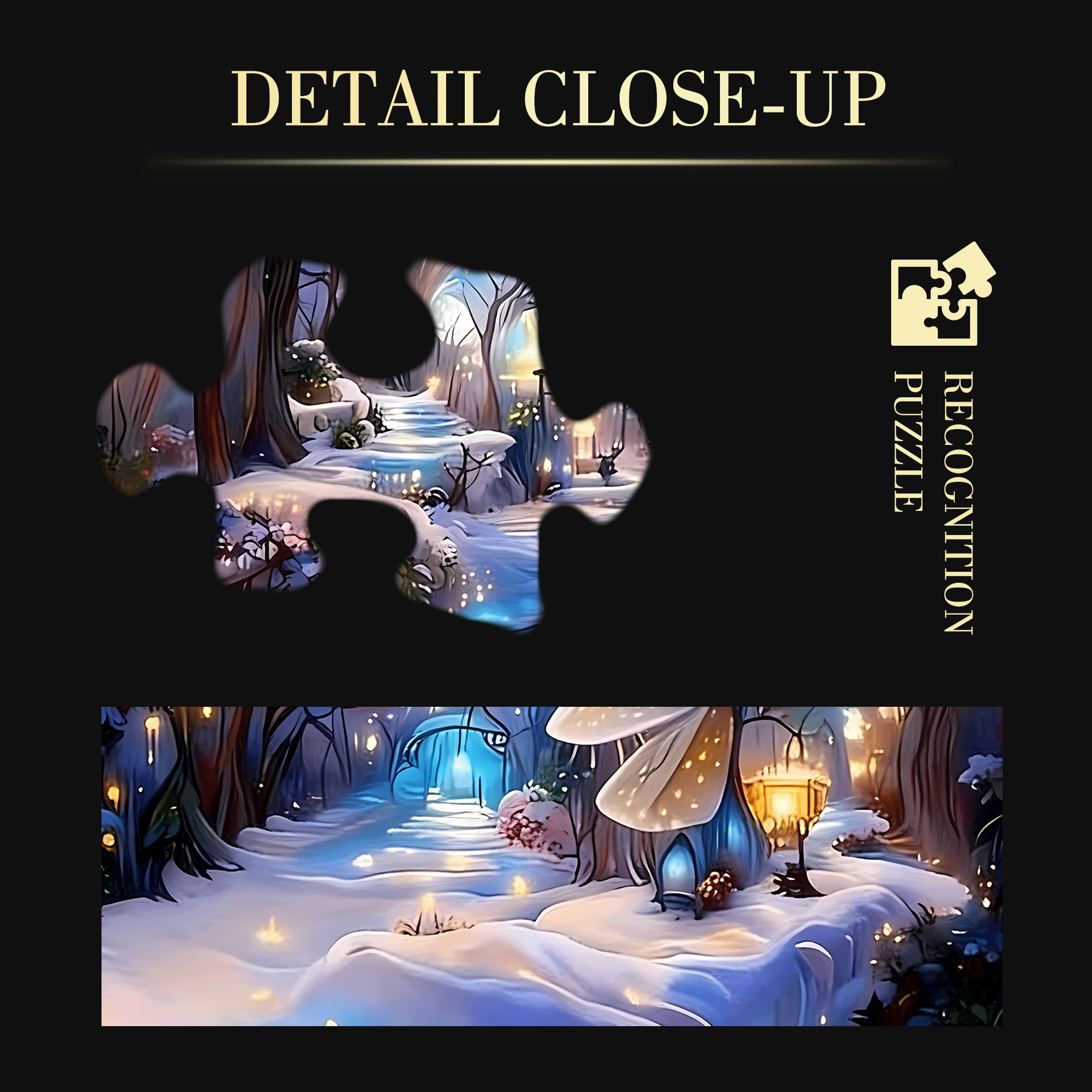Enchanting Winter Wonderland 500pcs/1000pcs Jigsaw Puzzle, Scratch-Resistant, Interactive Family Game & Brain-Boosting DIY Decor, Perfect for Halloween, Christmas & New Year Gifts, Family Puzzle Game