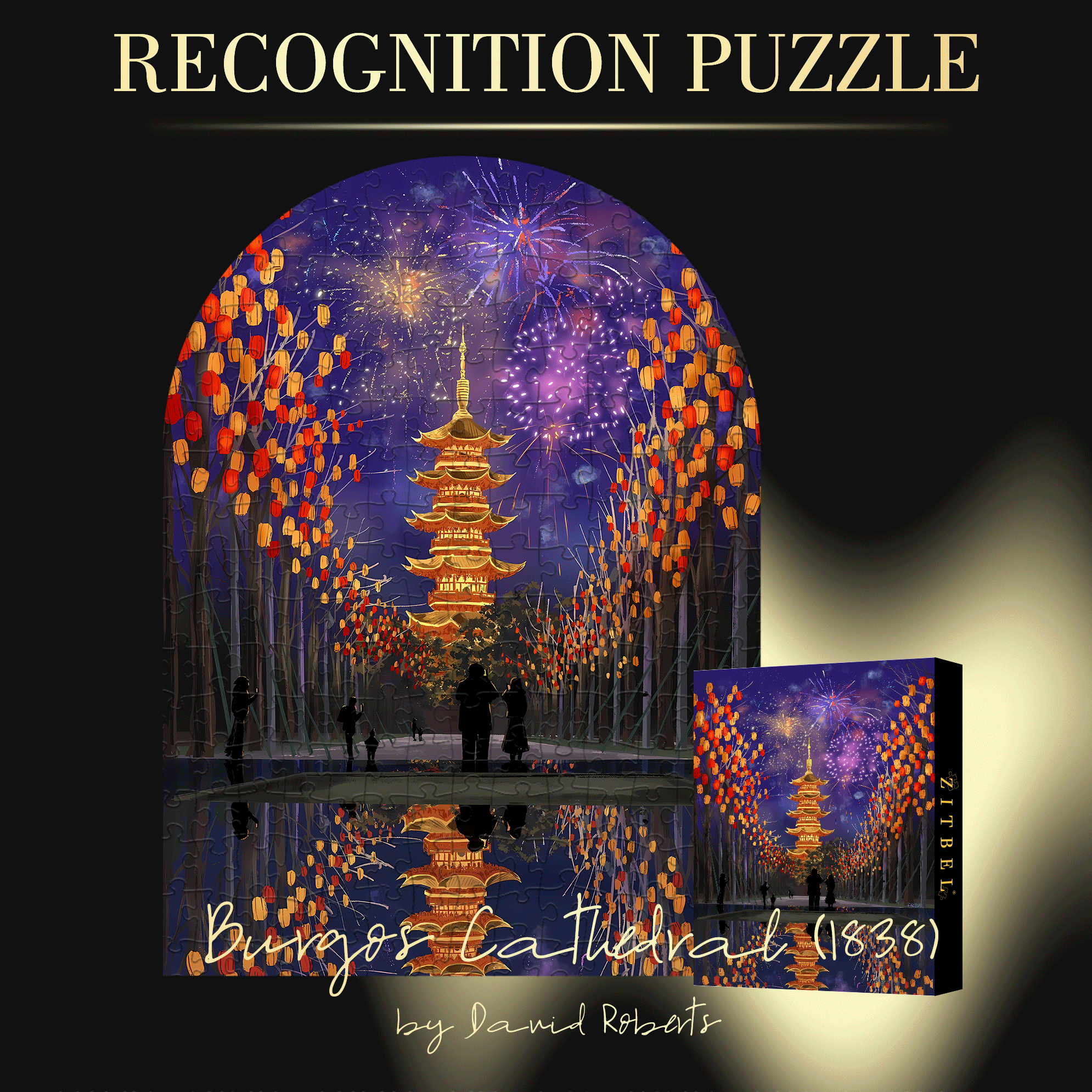 Fireworks During The Spring Festival 500pcs/1000pcs Jigsaw Puzzle, Scratch-Resistant, Interactive Family Game & Brain-Boosting DIY Decor, Perfect for Halloween, Christmas & New Year Gifts, Family Puzzle Game