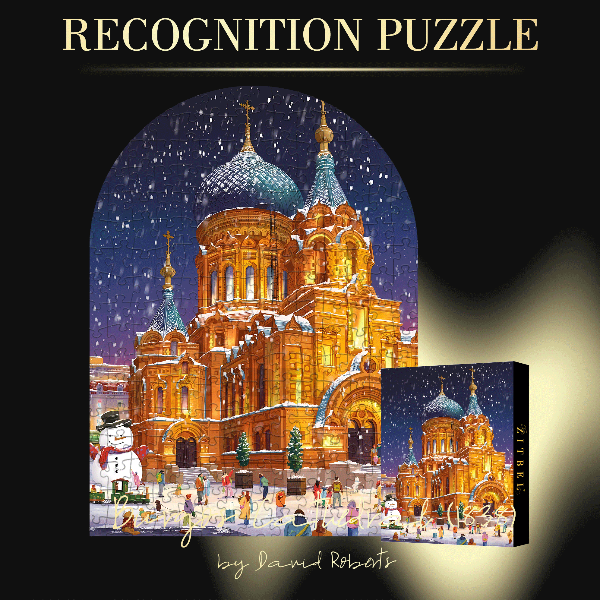 Heavy Snow Is Falling 500pcs/1000pcs Jigsaw Puzzle, Scratch-Resistant, Interactive Family Game & Brain-Boosting DIY Decor, Perfect for Halloween, Christmas & New Year Gifts, Family Puzzle Game