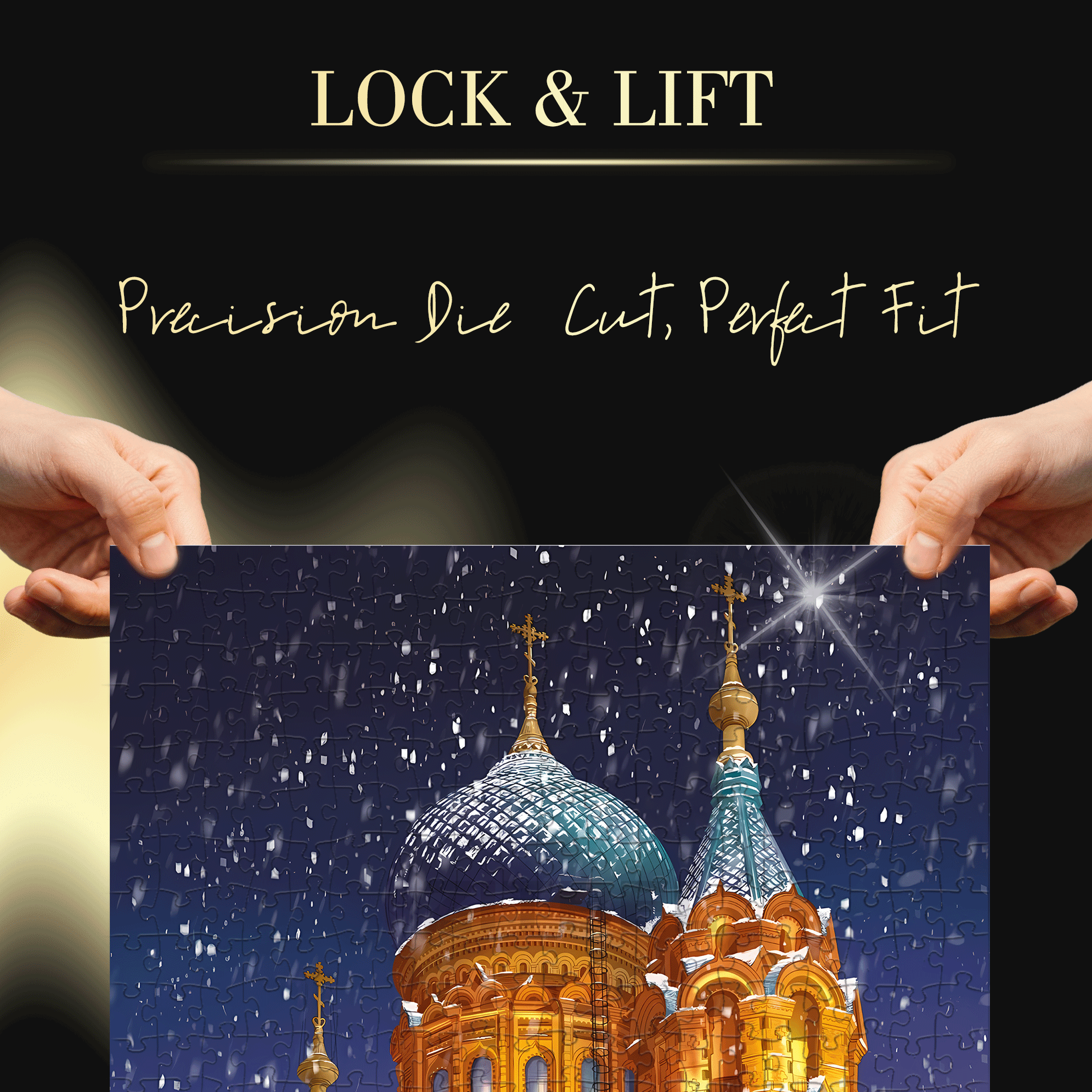 Heavy Snow Is Falling 500pcs/1000pcs Jigsaw Puzzle, Scratch-Resistant, Interactive Family Game & Brain-Boosting DIY Decor, Perfect for Halloween, Christmas & New Year Gifts, Family Puzzle Game