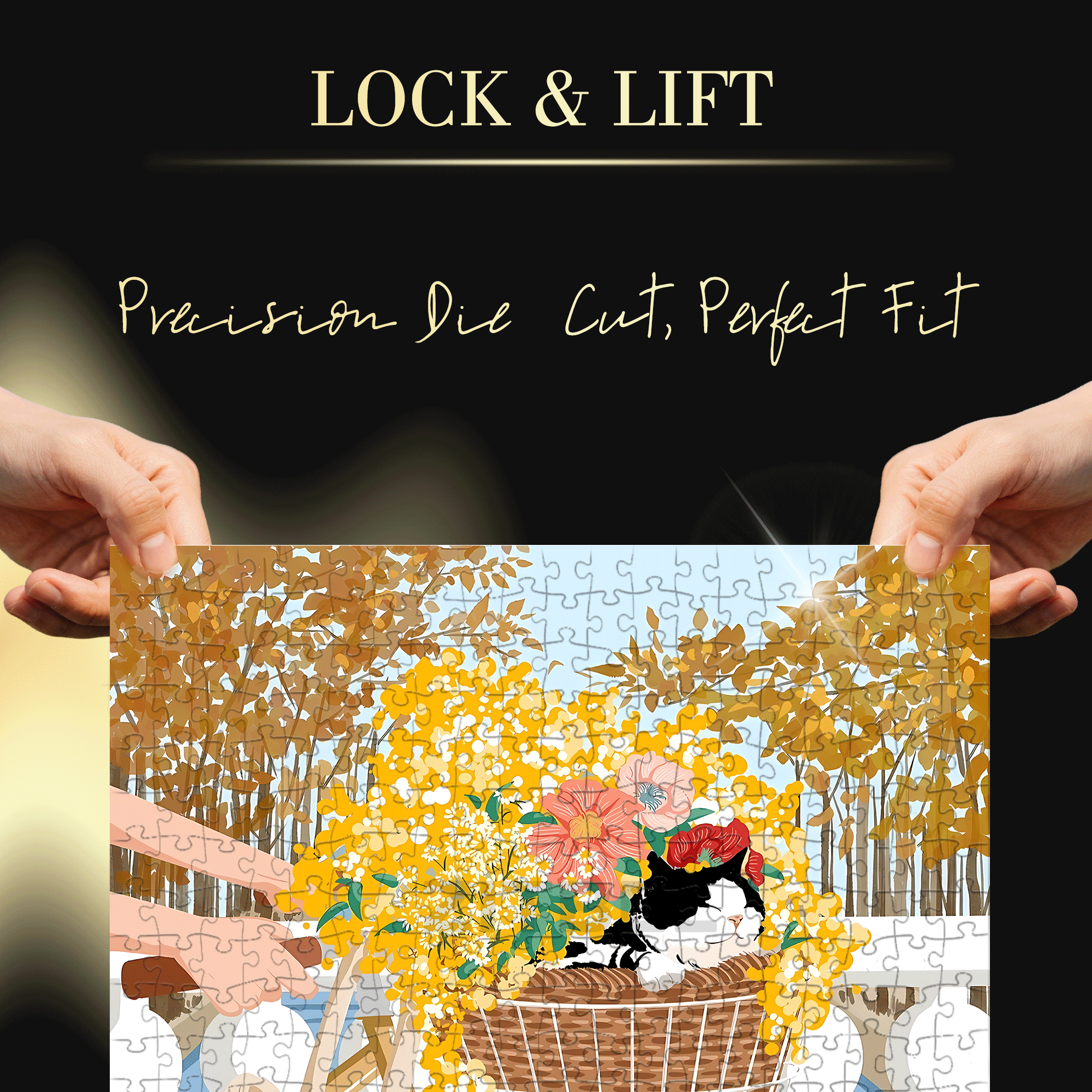 In The Basket 500pcs/1000pcs Jigsaw Puzzle, Scratch-Resistant, Interactive Family Game & Brain-Boosting DIY Decor, Perfect for Halloween, Christmas & New Year Gifts, Family Puzzle Game