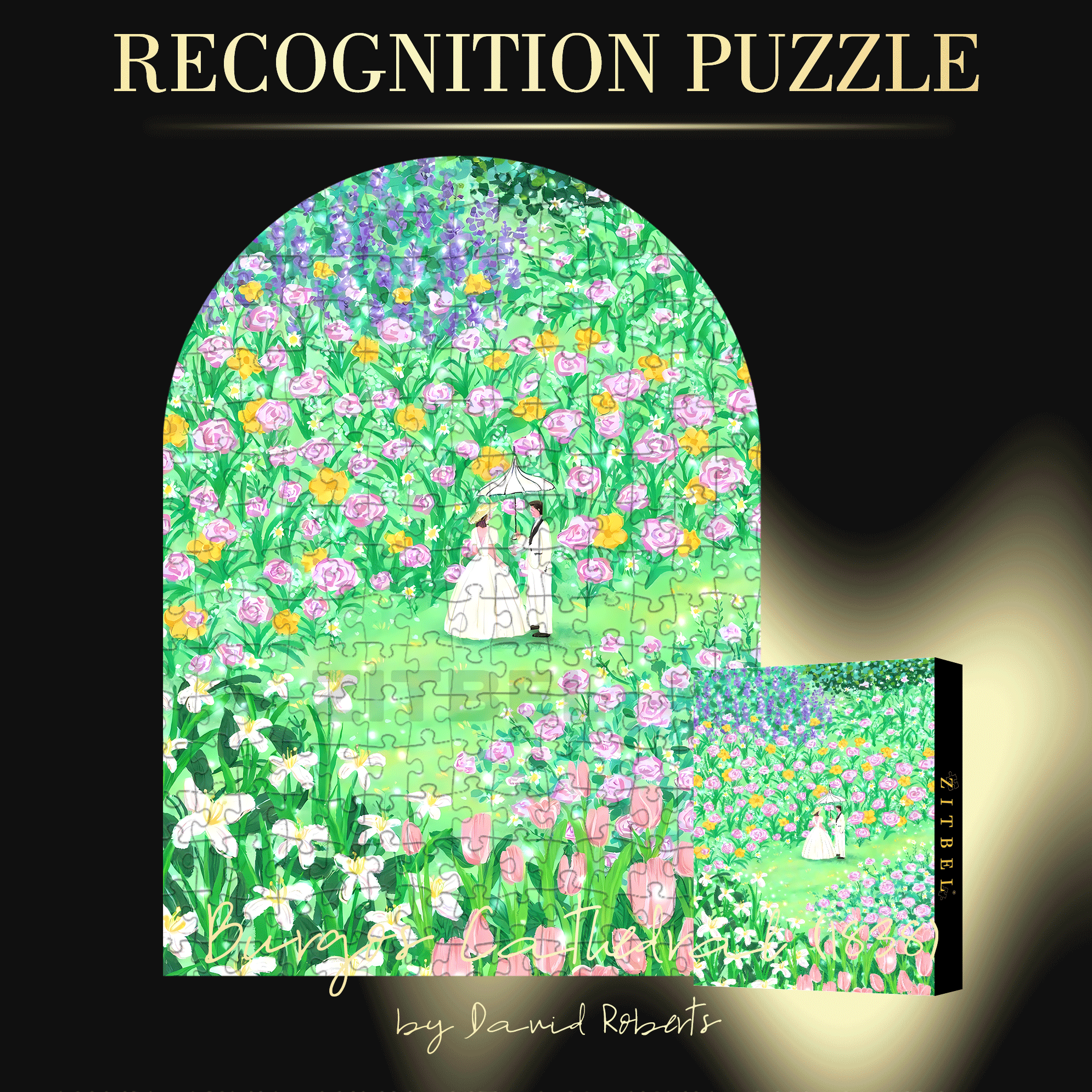 Meet in Spring 500pcs/1000pcs Jigsaw Puzzle, Scratch-Resistant, Interactive Family Game & Brain-Boosting DIY Decor, Perfect for Halloween, Christmas & New Year Gifts, Family Puzzle Game