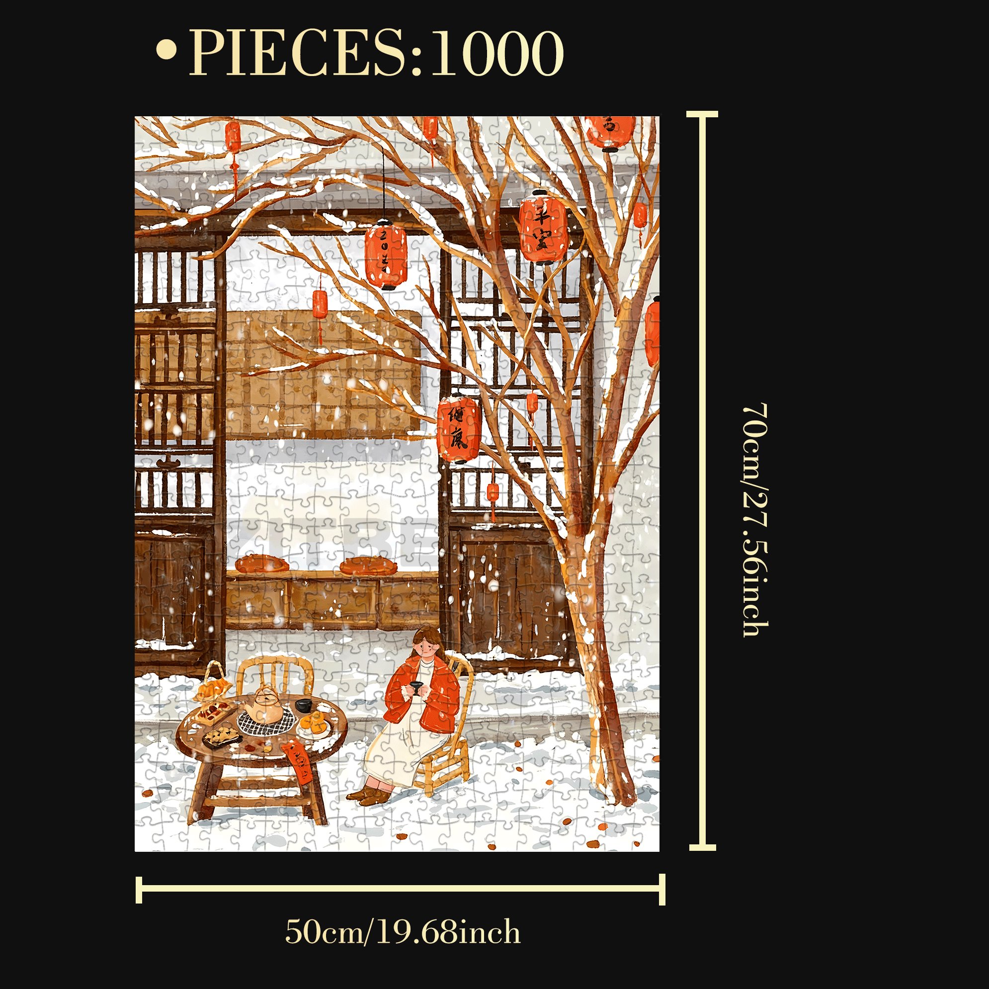 New Year Activities 3 500pcs/1000pcs Jigsaw Puzzle, Scratch-Resistant, Interactive Family Game & Brain-Boosting DIY Decor, Perfect for Halloween, Christmas & New Year Gifts, Family Puzzle Game