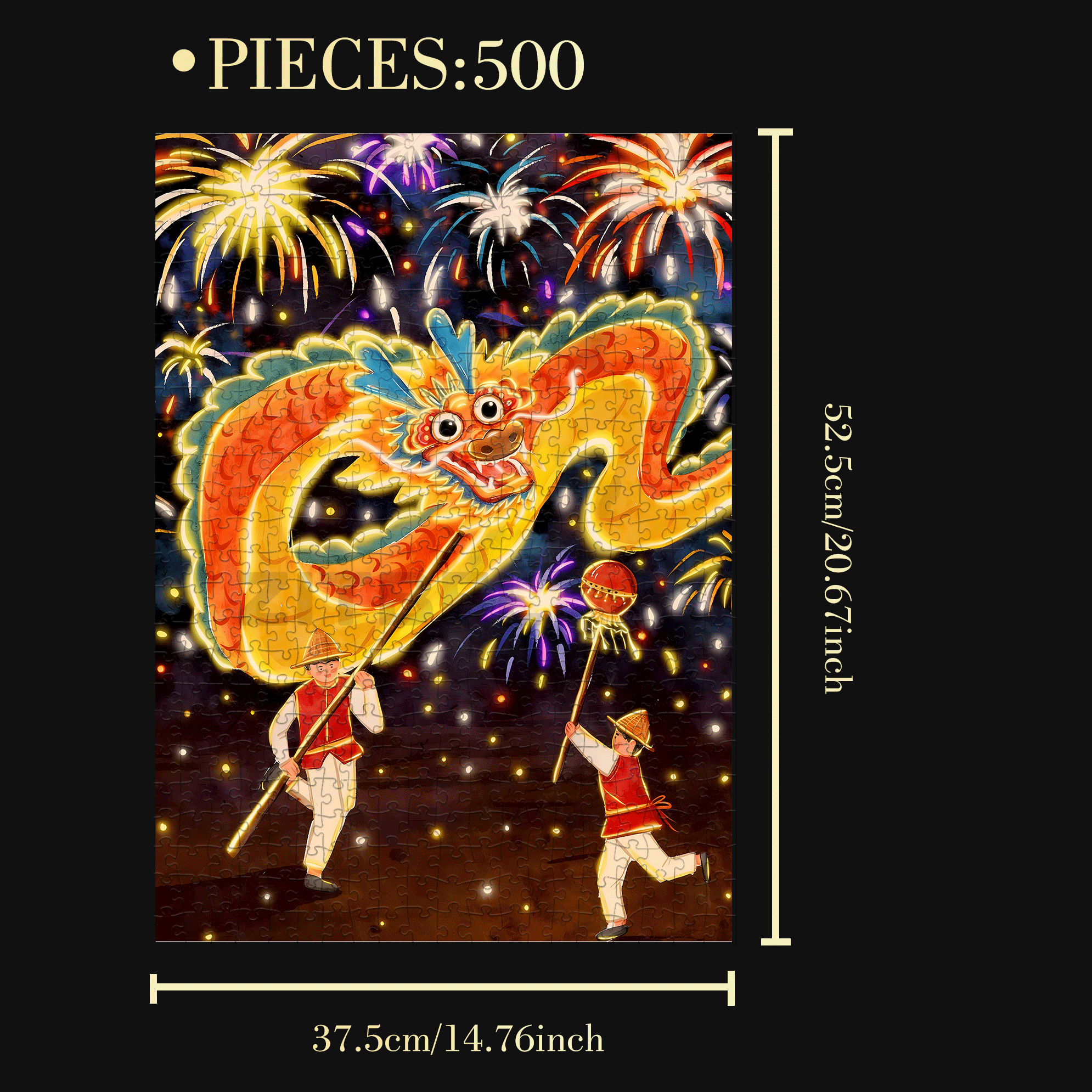 New Year Activities 500pcs/1000pcs Jigsaw Puzzle, Scratch-Resistant, Interactive Family Game & Brain-Boosting DIY Decor, Perfect for Halloween, Christmas & New Year Gifts, Family Puzzle Game
