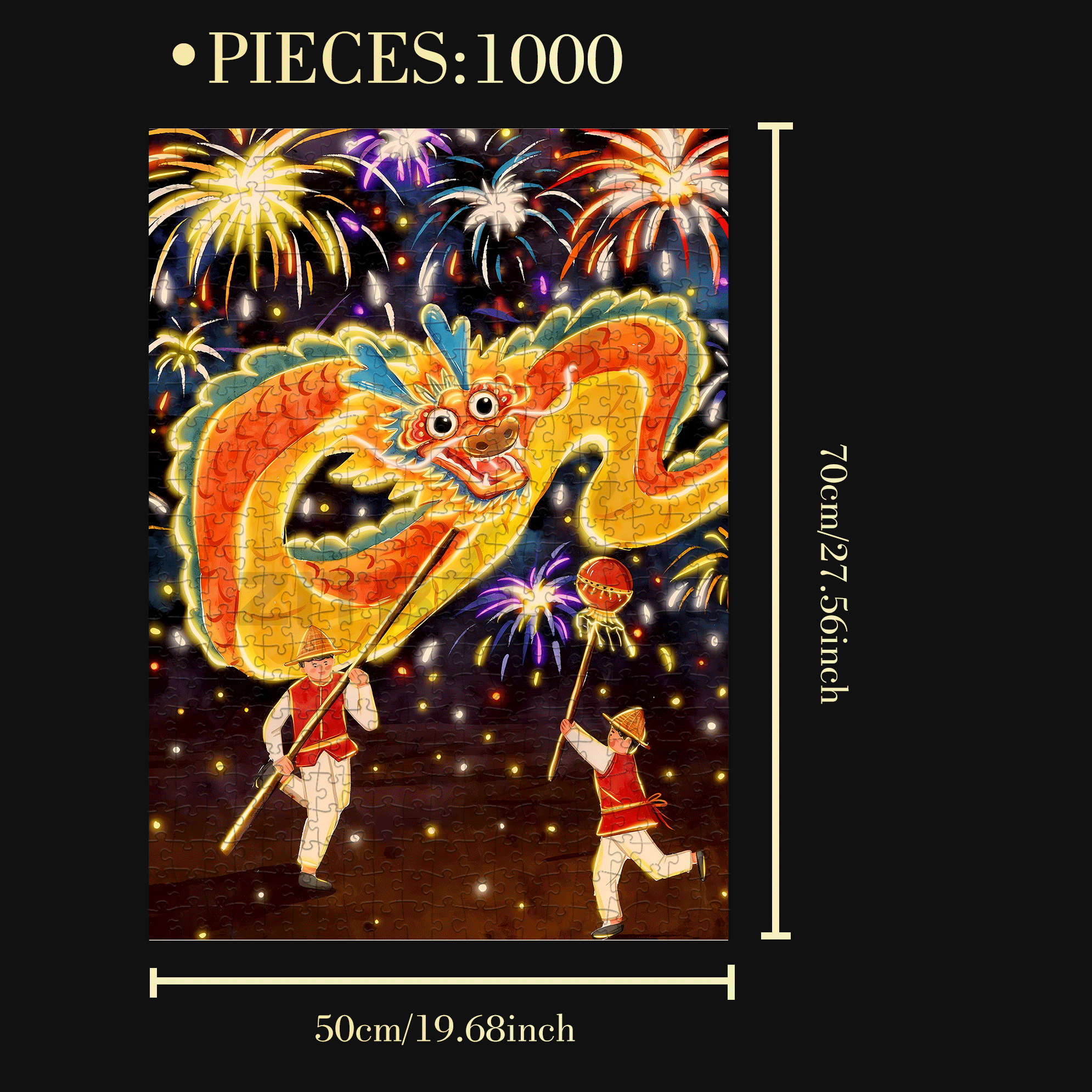 New Year Activities 500pcs/1000pcs Jigsaw Puzzle, Scratch-Resistant, Interactive Family Game & Brain-Boosting DIY Decor, Perfect for Halloween, Christmas & New Year Gifts, Family Puzzle Game