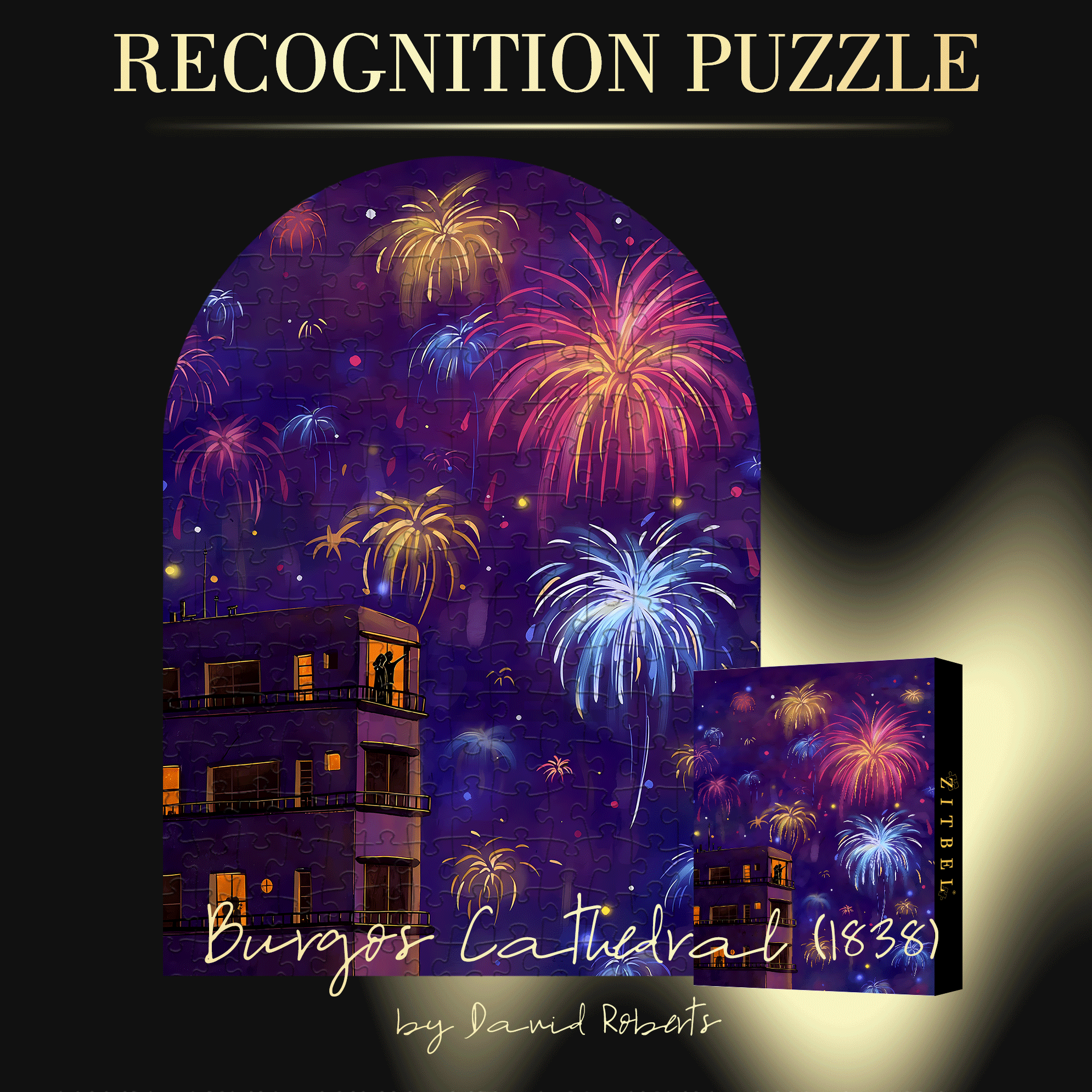New Year's Eve Fireworks 500pcs/1000pcs Jigsaw Puzzle, Scratch-Resistant, Interactive Family Game & Brain-Boosting DIY Decor, Perfect for Halloween, Christmas & New Year Gifts, Family Puzzle Game