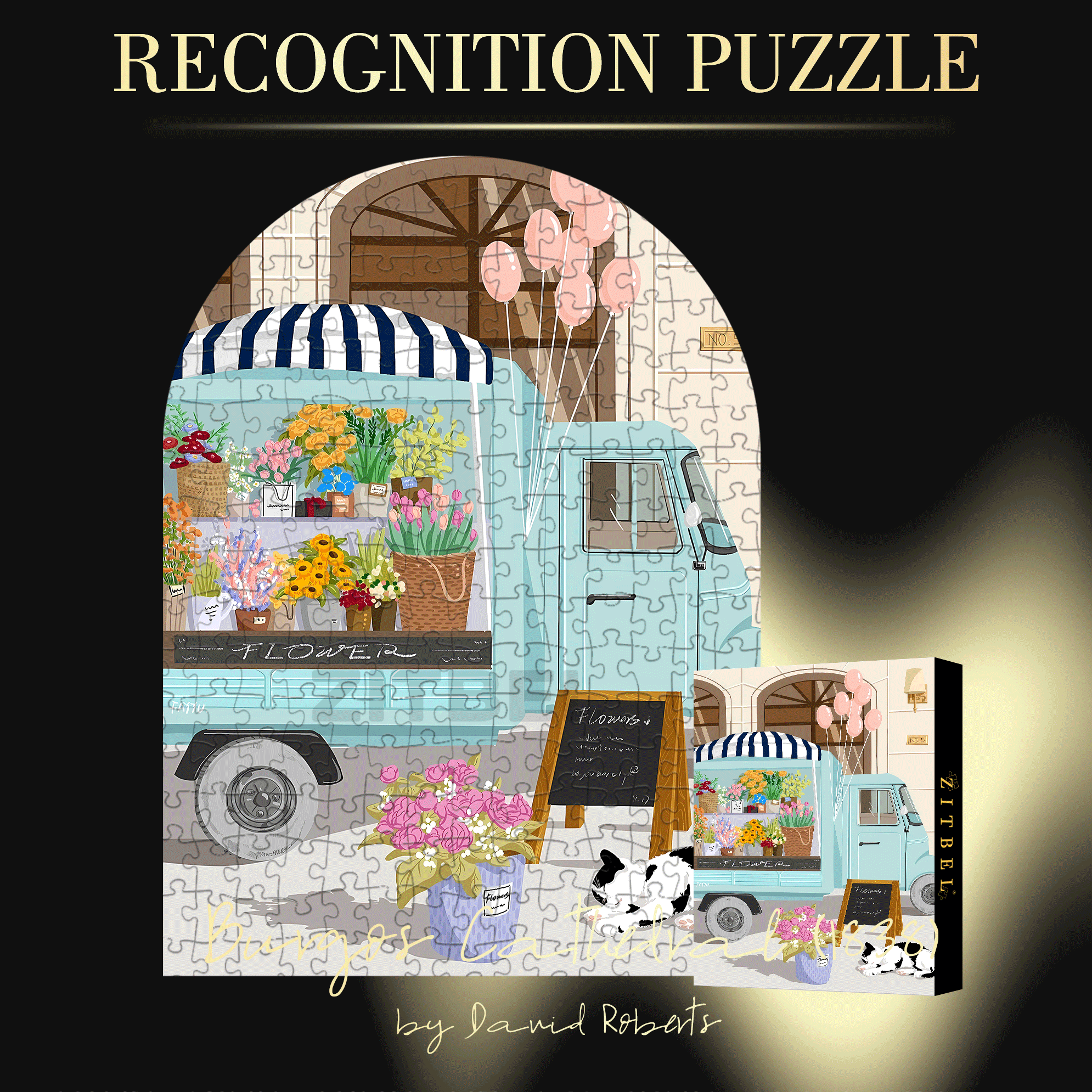 No.5 500pcs/1000pcs Jigsaw Puzzle, Scratch-Resistant, Interactive Family Game & Brain-Boosting DIY Decor, Perfect for Halloween, Christmas & New Year Gifts, Family Puzzle Game