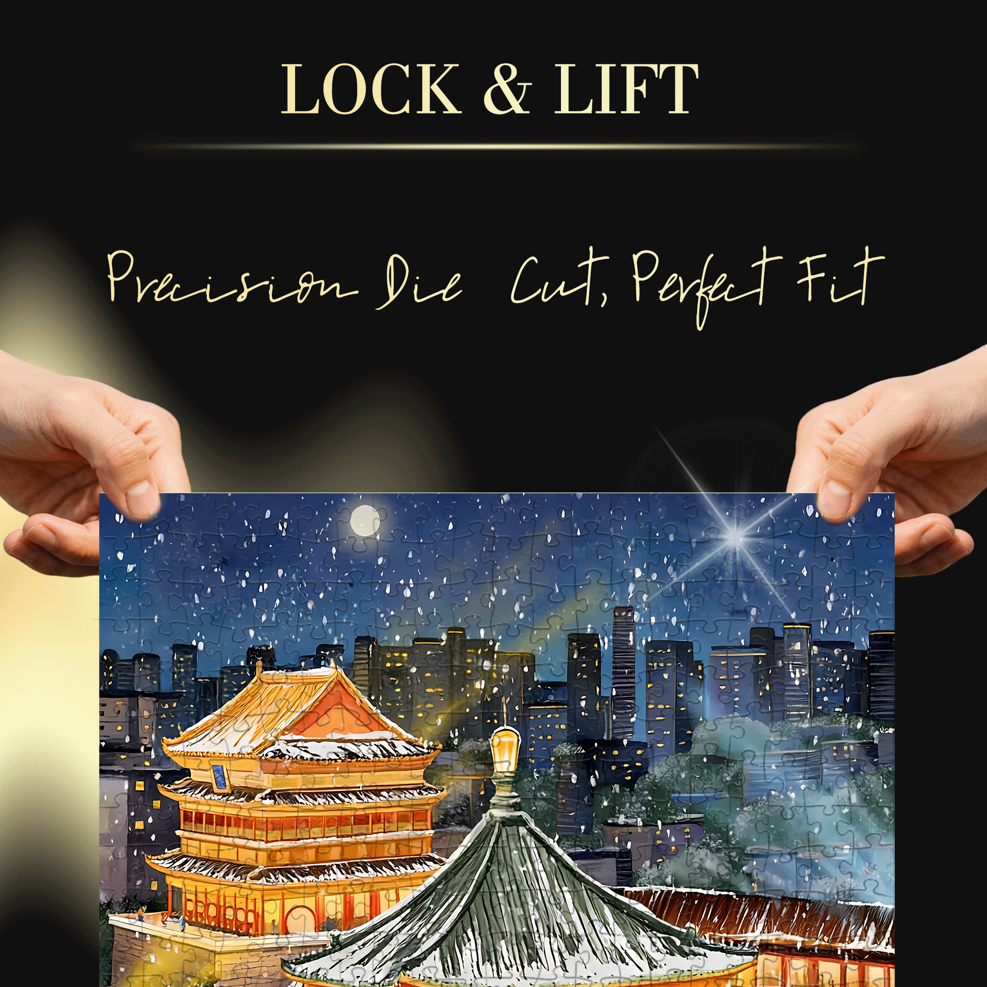 Past And Present 500pcs/1000pcs Jigsaw Puzzle, Scratch-Resistant, Interactive Family Game & Brain-Boosting DIY Decor, Perfect for Halloween, Christmas & New Year Gifts, Family Puzzle Game