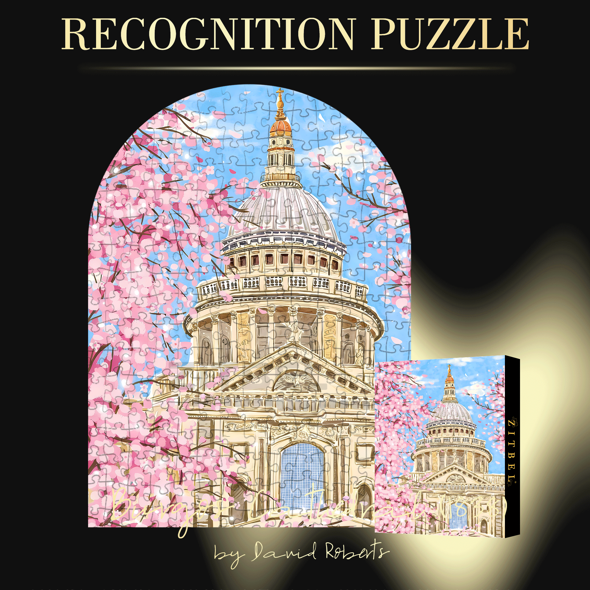 Pink Romance 500pcs/1000pcs Jigsaw Puzzle, Scratch-Resistant, Interactive Family Game & Brain-Boosting DIY Decor, Perfect for Halloween, Christmas & New Year Gifts, Family Puzzle Game