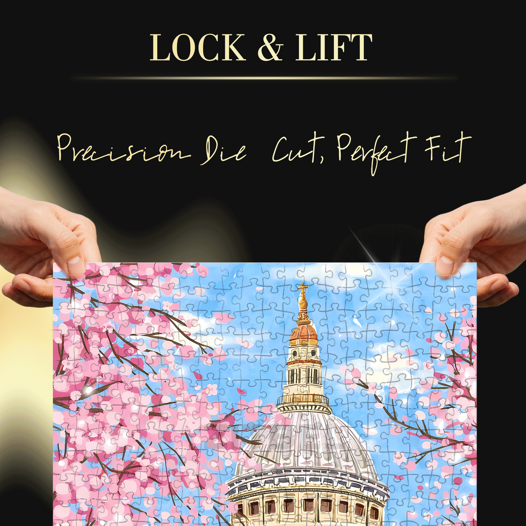 Pink Romance 500pcs/1000pcs Jigsaw Puzzle, Scratch-Resistant, Interactive Family Game & Brain-Boosting DIY Decor, Perfect for Halloween, Christmas & New Year Gifts, Family Puzzle Game