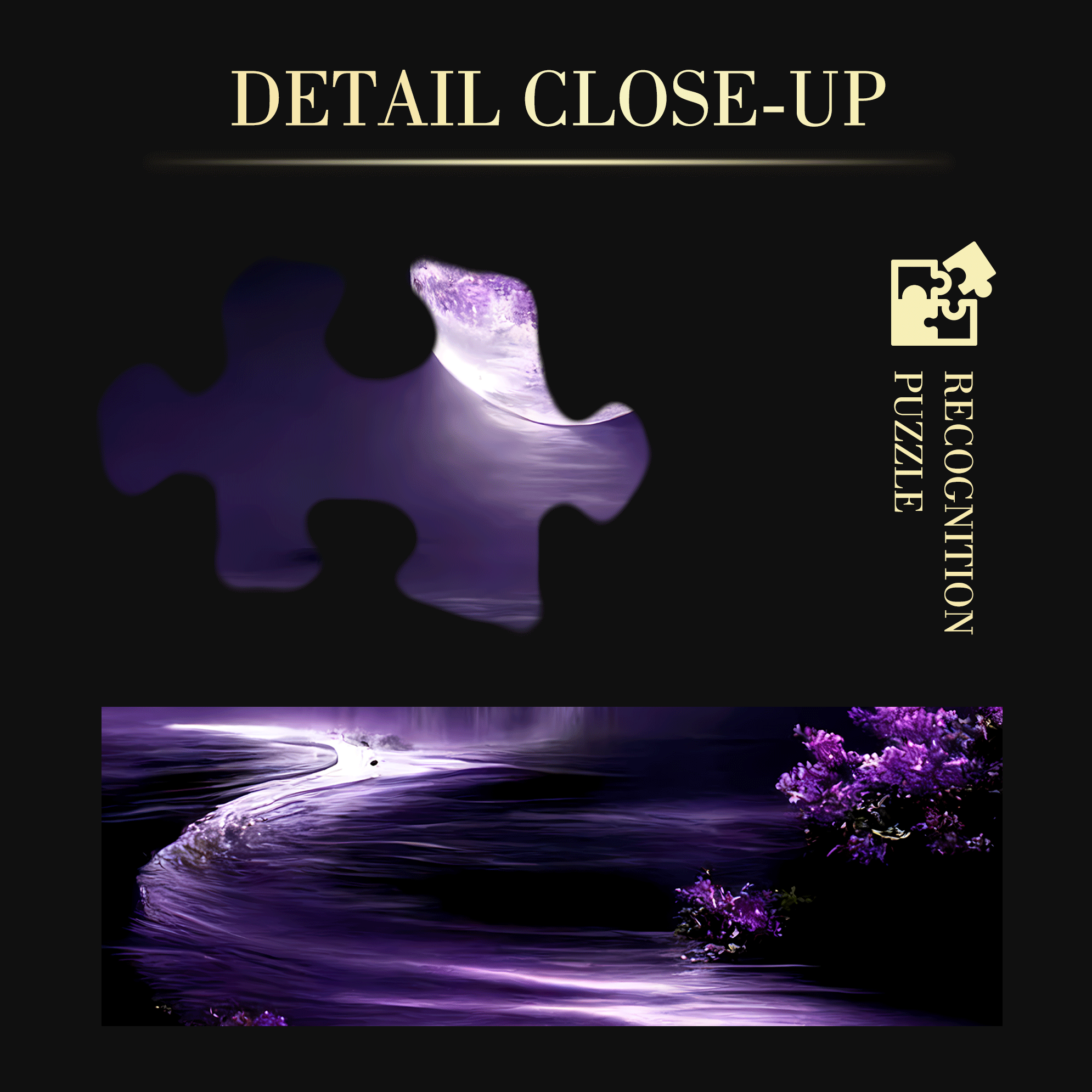 Purple Moon 500pcs/1000pcs Jigsaw Puzzle, Scratch-Resistant, Interactive Family Game & Brain-Boosting DIY Decor, Perfect for Halloween, Christmas & New Year Gifts, Family Puzzle Game