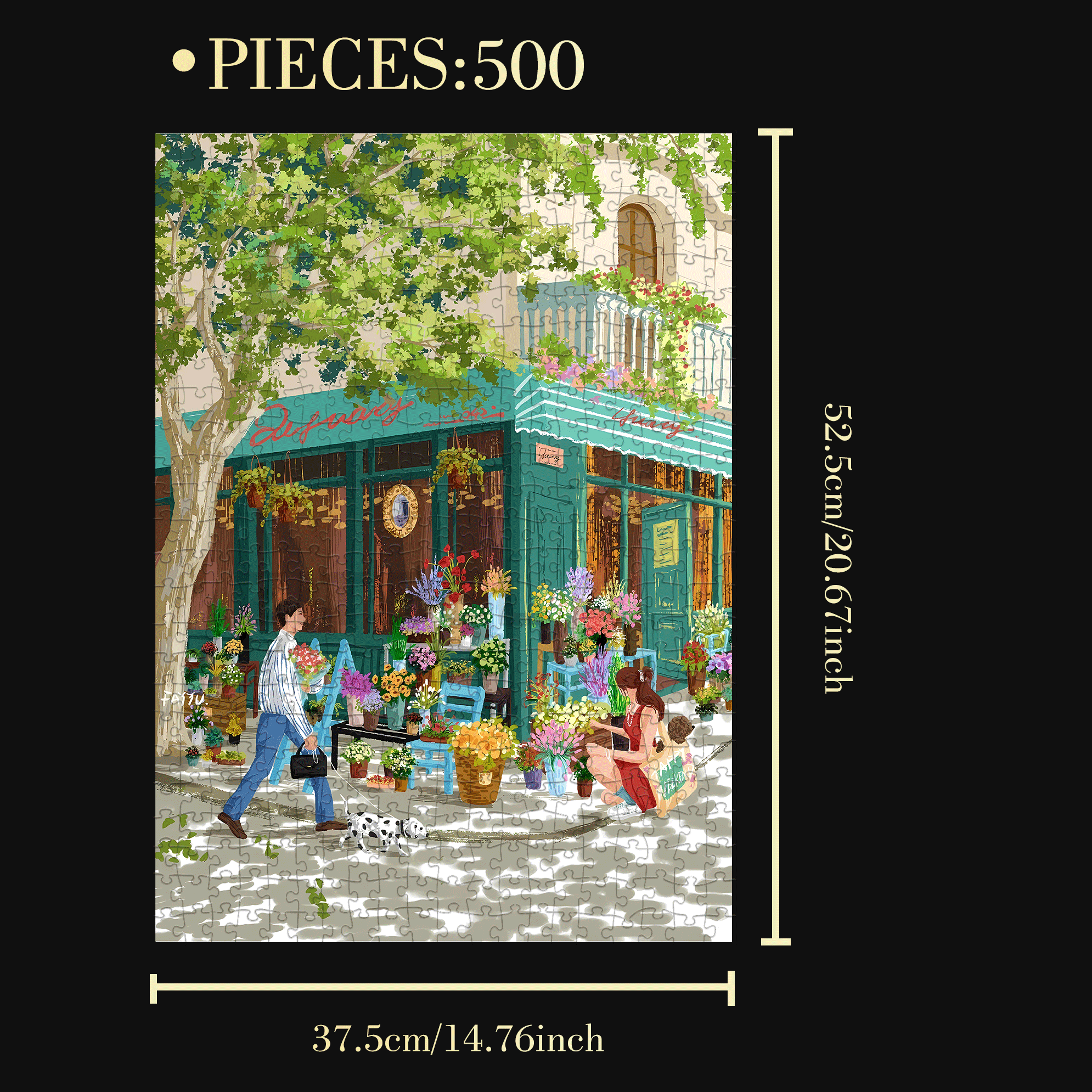 Reciprocal Commitment 500pcs/1000pcs Jigsaw Puzzle, Scratch-Resistant, Interactive Family Game & Brain-Boosting DIY Decor, Perfect for Halloween, Christmas & New Year Gifts, Family Puzzle Game