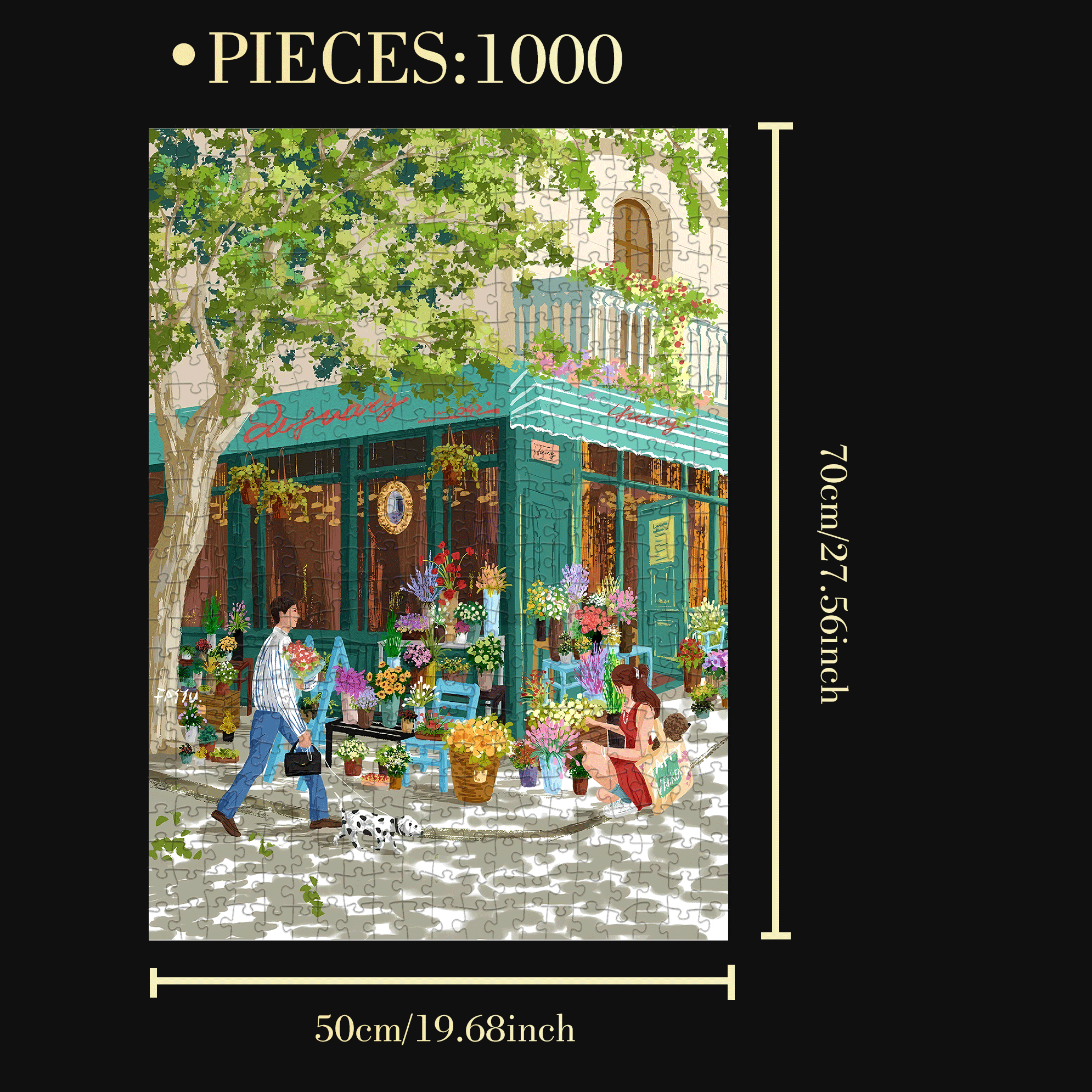 Reciprocal Commitment 500pcs/1000pcs Jigsaw Puzzle, Scratch-Resistant, Interactive Family Game & Brain-Boosting DIY Decor, Perfect for Halloween, Christmas & New Year Gifts, Family Puzzle Game