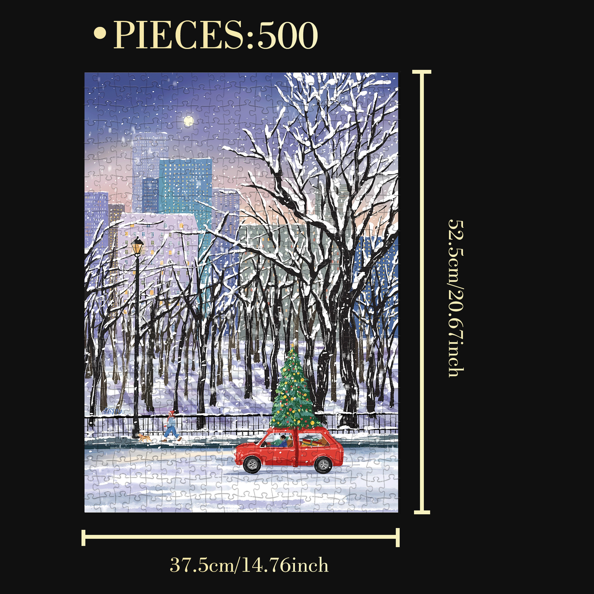 Returning With A Full Load 2 500pcs/1000pcs Jigsaw Puzzle, Scratch-Resistant, Interactive Family Game & Brain-Boosting DIY Decor, Perfect for Halloween, Christmas & New Year Gifts, Family Puzzle Game